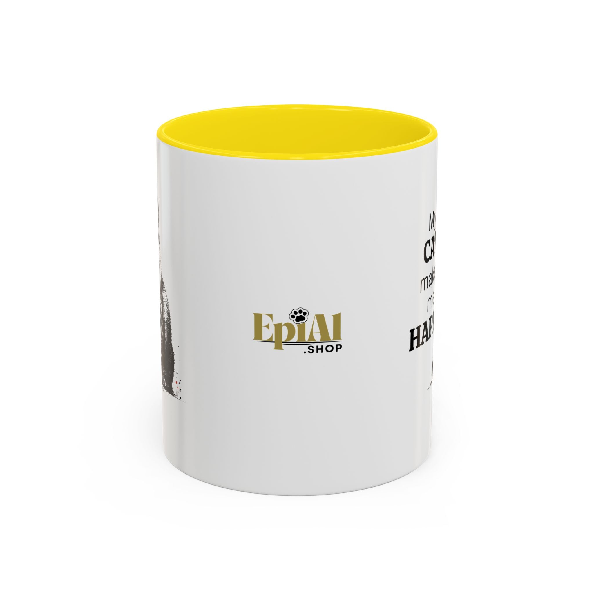 Cat Lover's Accent Coffee Mug: Perfect Gift for Cat Owners - Drinkware, Coffee Mugs - EpiAl's Shop