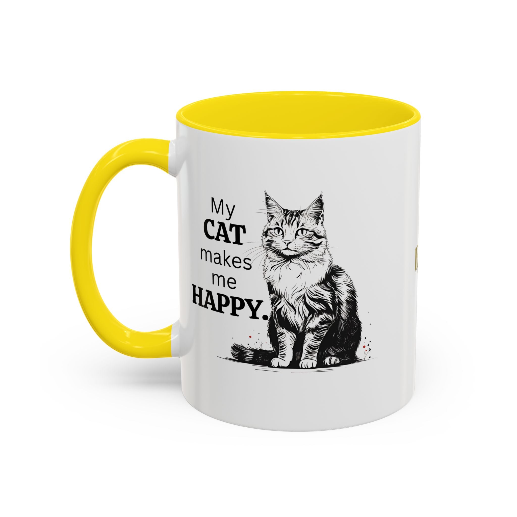 Cat Lover's Accent Coffee Mug: Perfect Gift for Cat Owners - Drinkware, Coffee Mugs - EpiAl's Shop