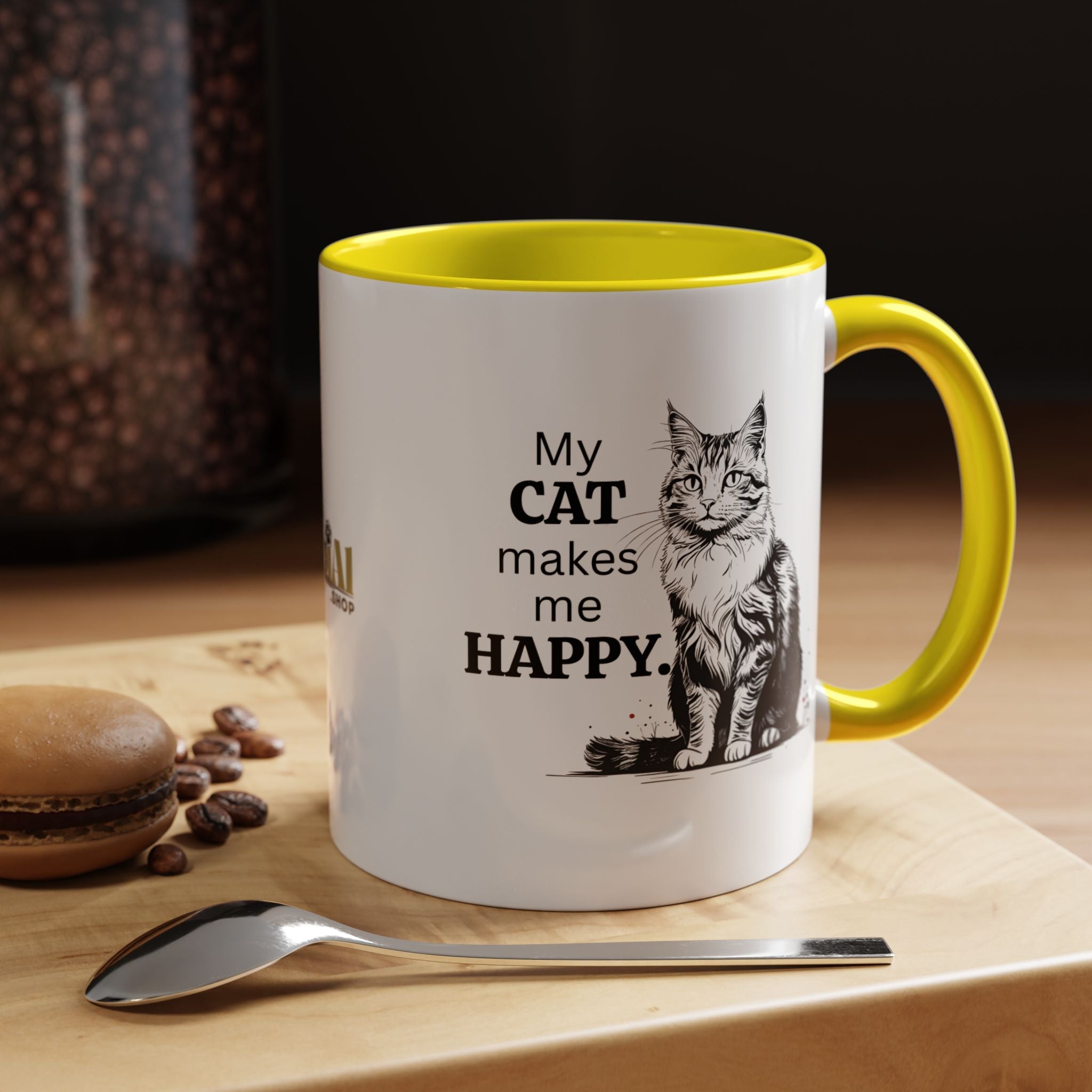 Cat Lover's Accent Coffee Mug: Perfect Gift for Cat Owners - Drinkware, Coffee Mugs - EpiAl's Shop