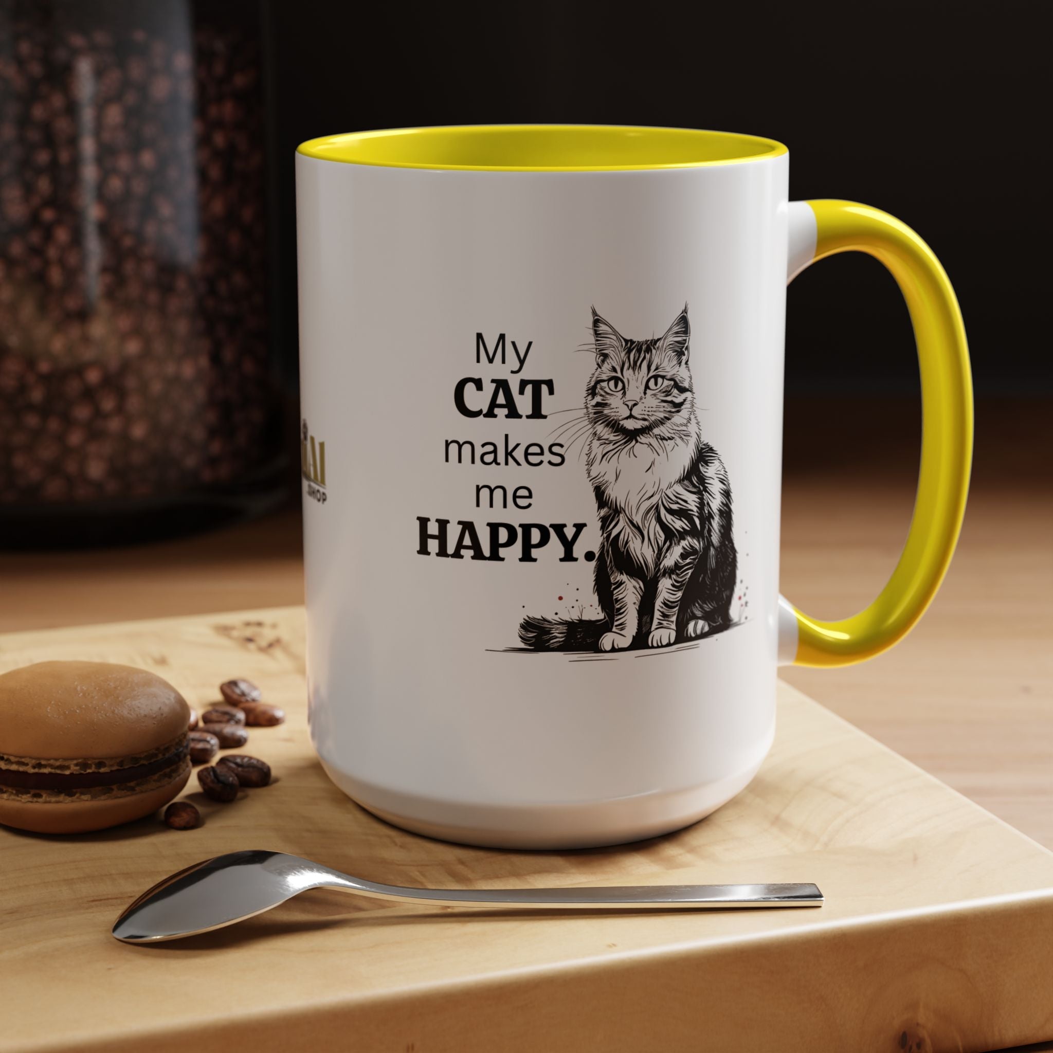 Cat Lover's Accent Coffee Mug: Perfect Gift for Cat Owners - Drinkware, Coffee Mugs - EpiAl's Shop