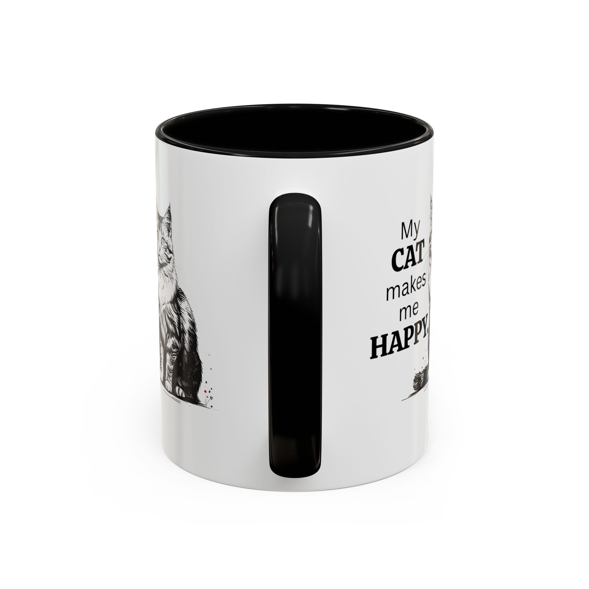 Cat Lover's Accent Coffee Mug: Perfect Gift for Cat Owners - Drinkware, Coffee Mugs - EpiAl's Shop