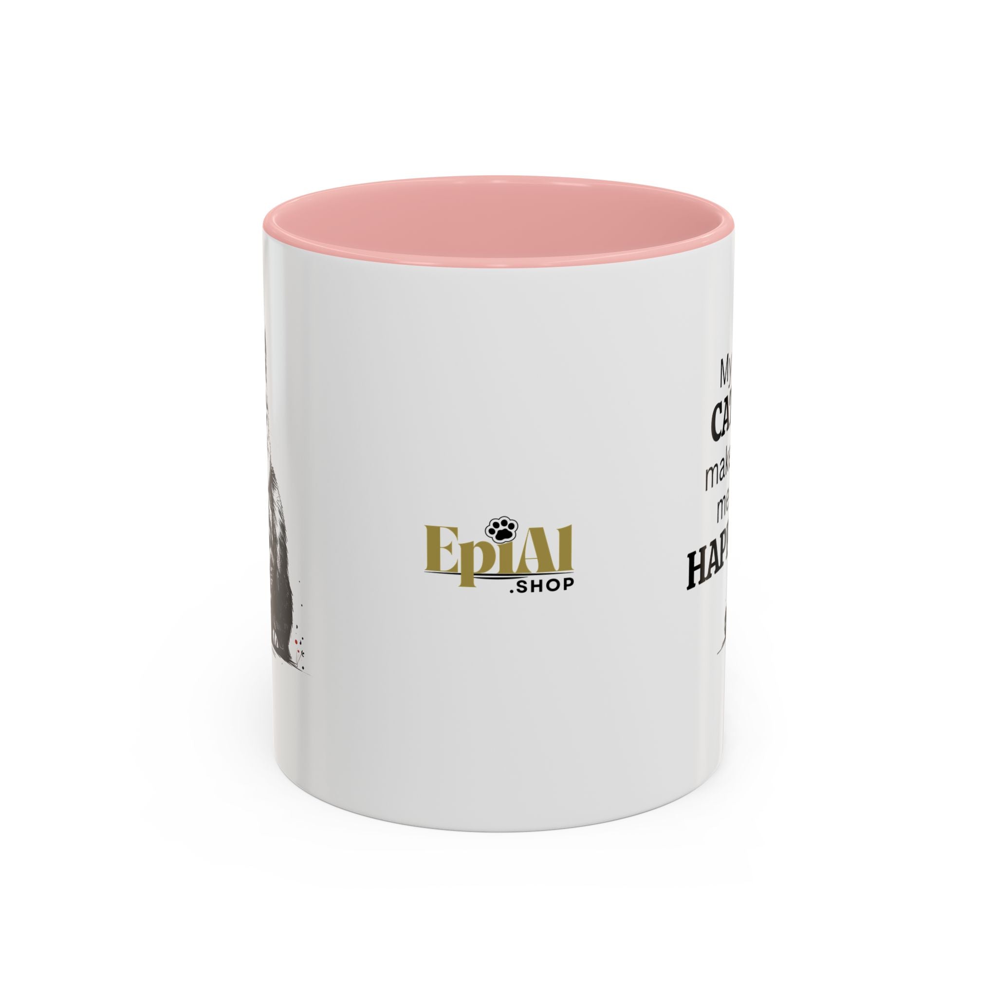 Cat Lover's Accent Coffee Mug: Perfect Gift for Cat Owners - Drinkware, Coffee Mugs - EpiAl's Shop
