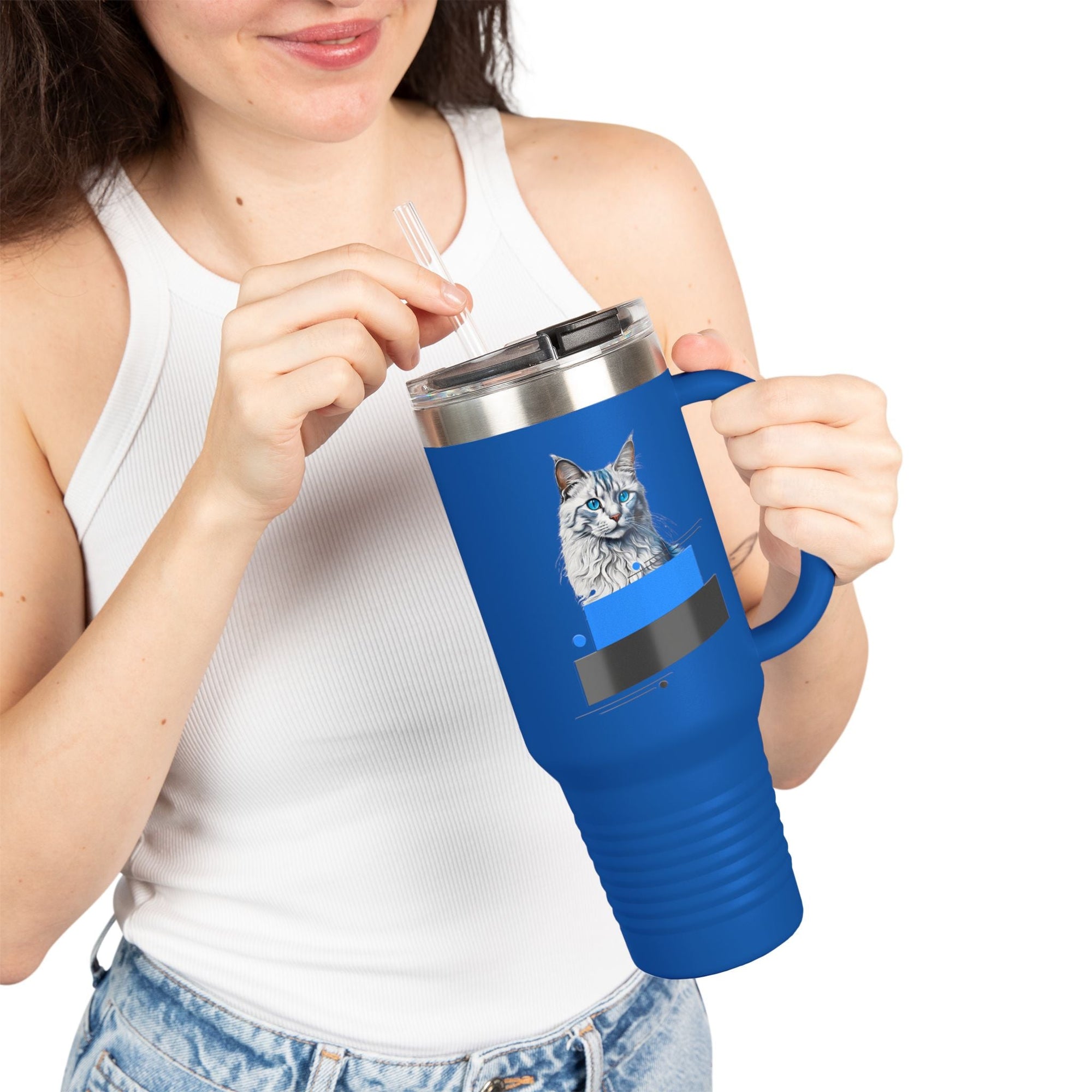 Cat Lover's Insulated Travel Mug, 40oz - Perfect for On - the - Go Coffee & Tea - Drinkware, Travel Mugs - EpiAl's Shop