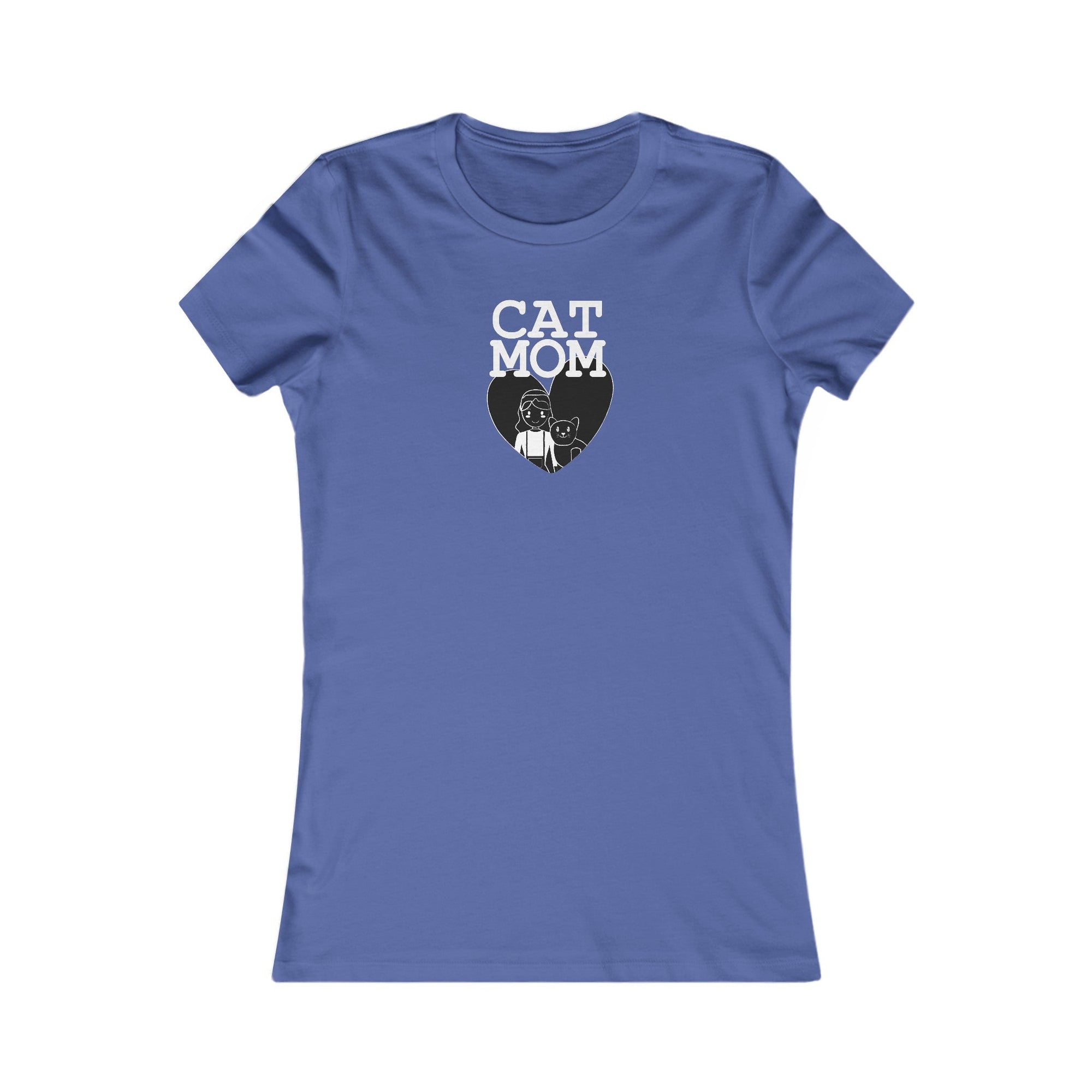 Cat Mom Heart Women's Favorite Tee - T - Shirt - Epileptic Al’s Shop