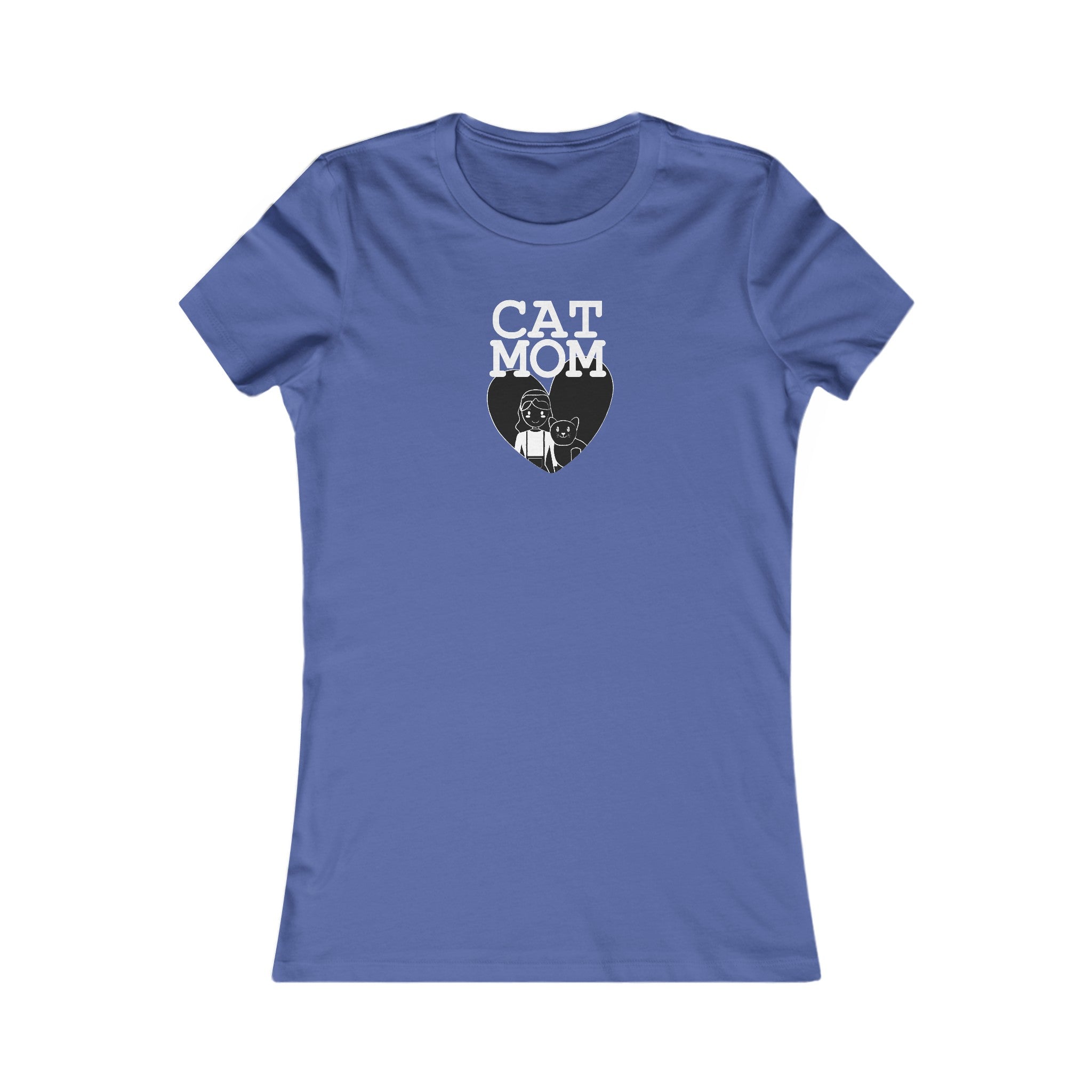 Cat Mom Heart Women's Favorite Tee - T - Shirt - Epileptic Al’s Shop