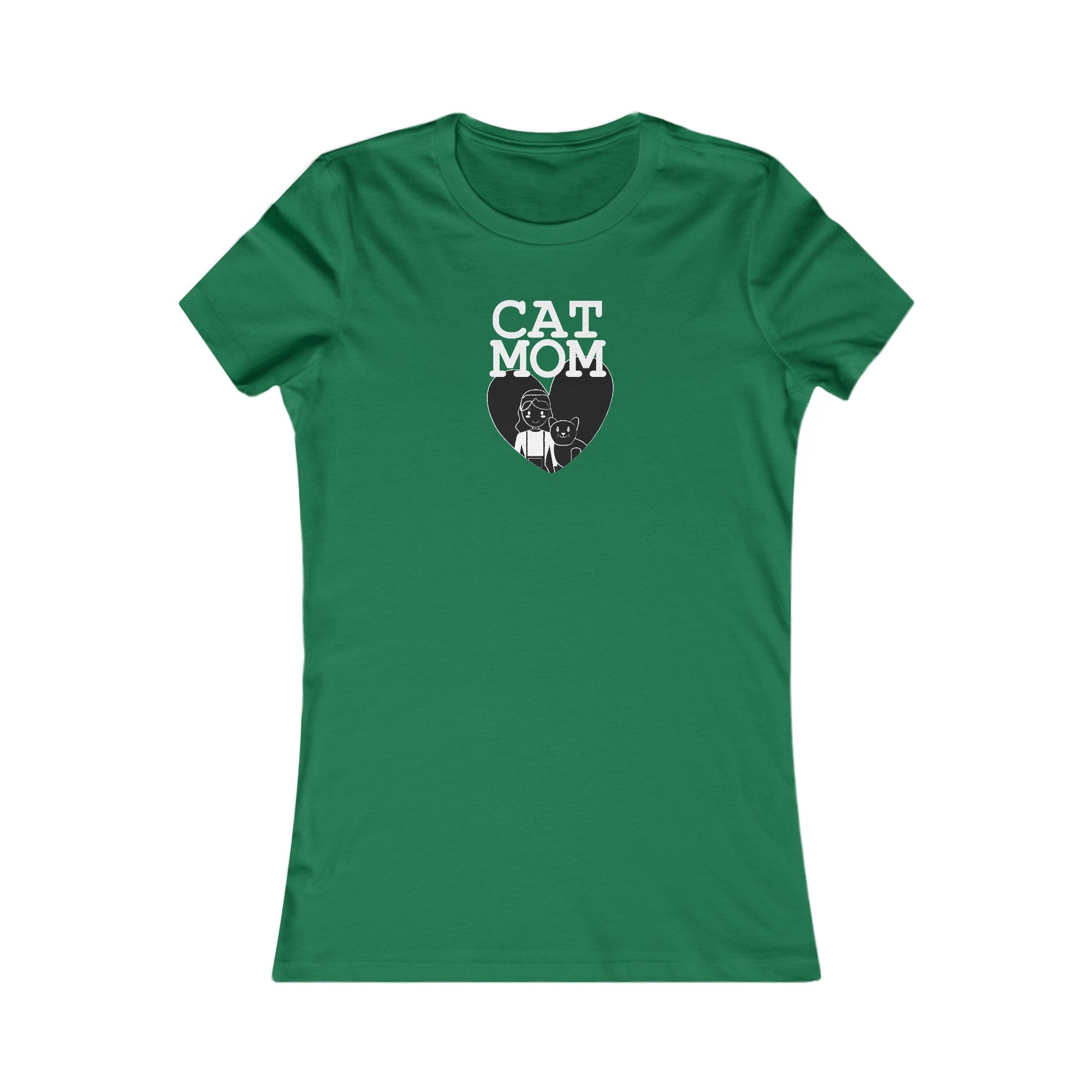 Cat Mom Heart Women's Favorite Tee - T - Shirt - Epileptic Al’s Shop