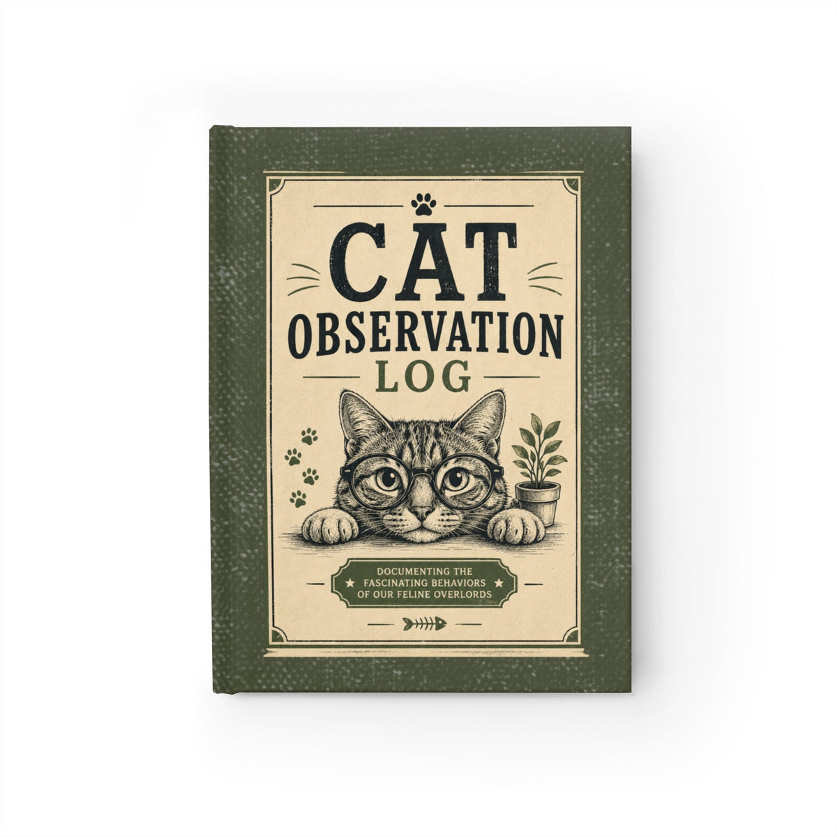 Cat Observation Log Ruled Journal – Vintage Cat Lover Notebook - Paper Products, Notebooks and Journals - EpiAl's Shop