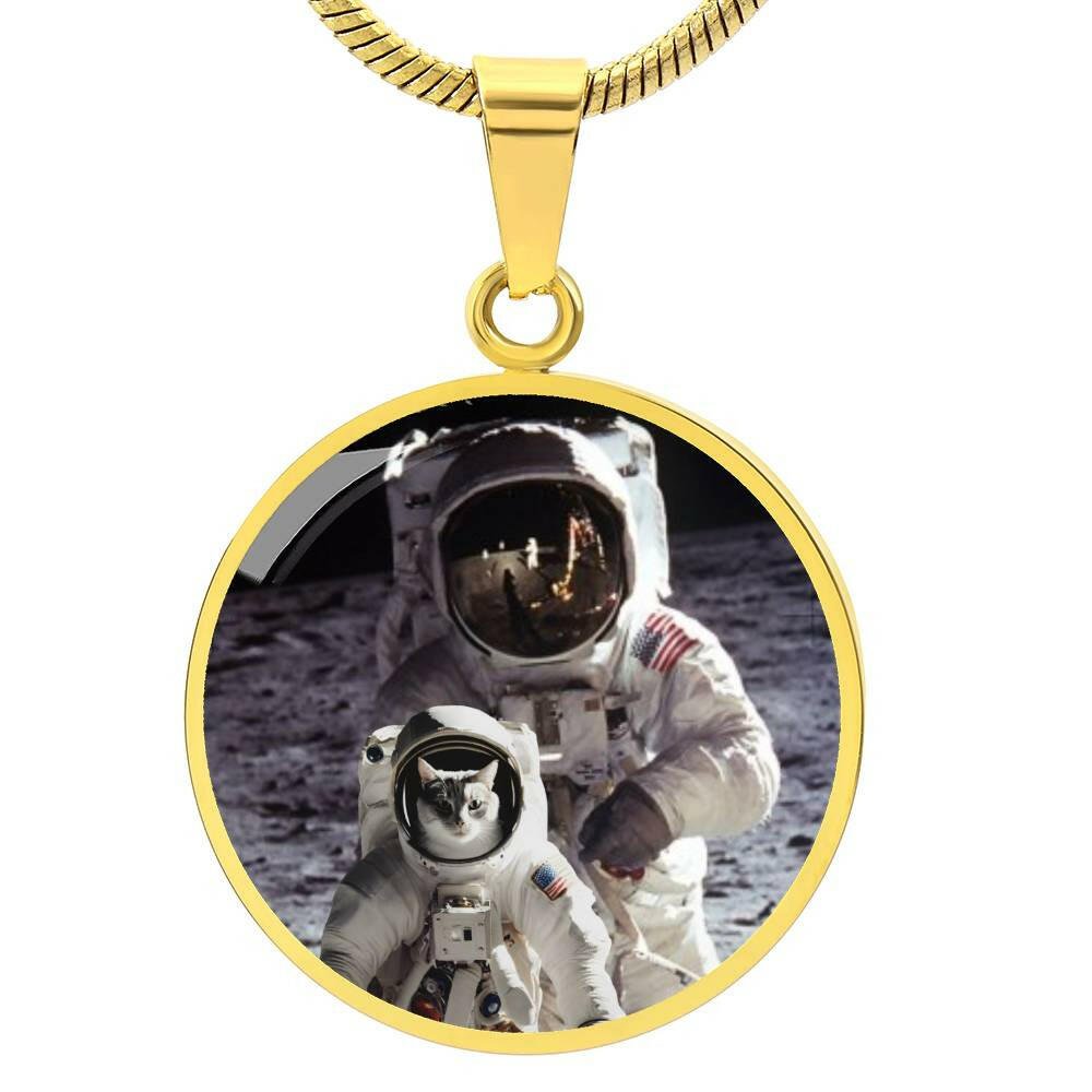 Cat on the Moon Necklace - EpiAl's Shop