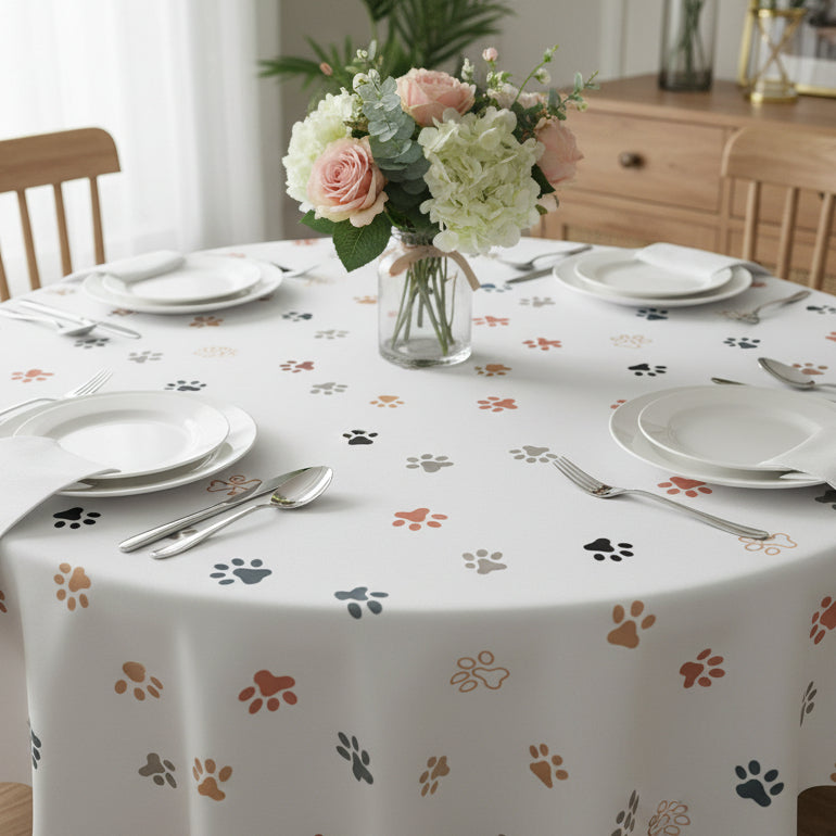 Cat Paw Print Tablecloth - Decor, Dining, Table Decor - EpiAl's Shop