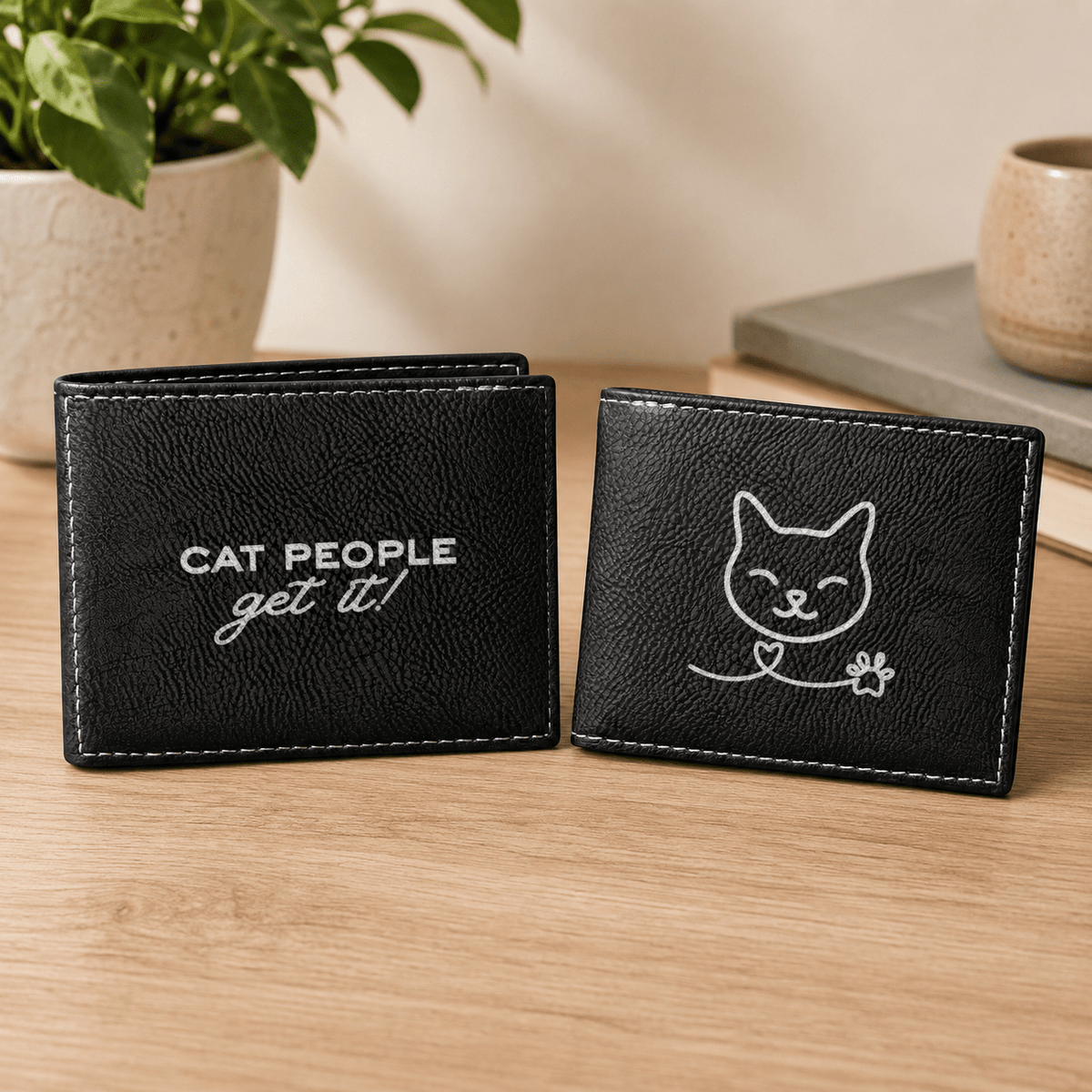 Cat People Get It RFID Slim Bifold Wallet - Bags, Wallets - EpiAl's Shop