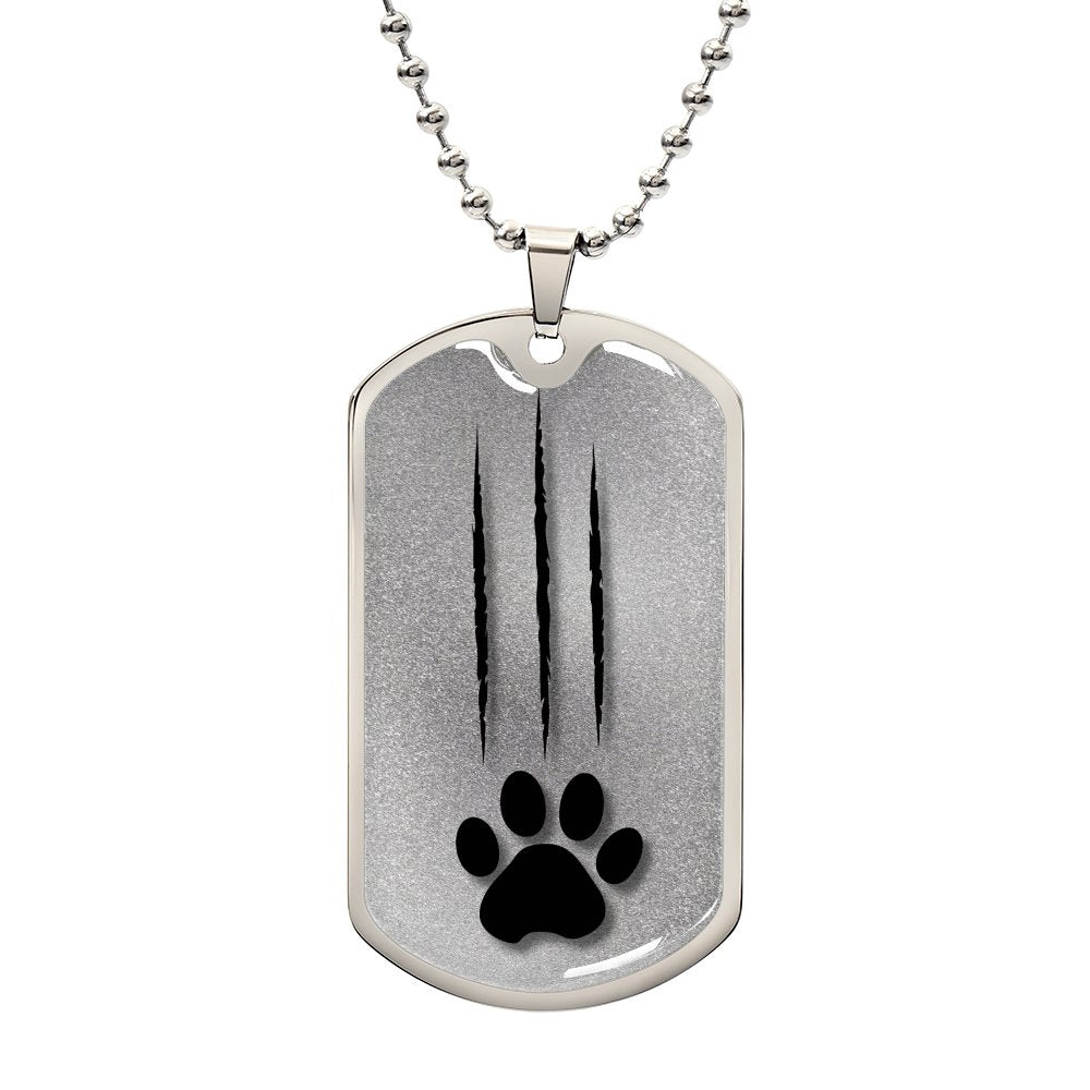 Cat Scratch Dog Tag Necklace - Jewelry - Epileptic Al’s Shop