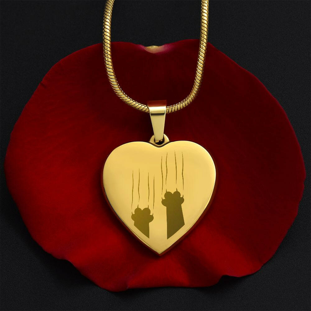 Cat Scratch Heart Necklace - Jewelry - Epileptic Al’s Shop