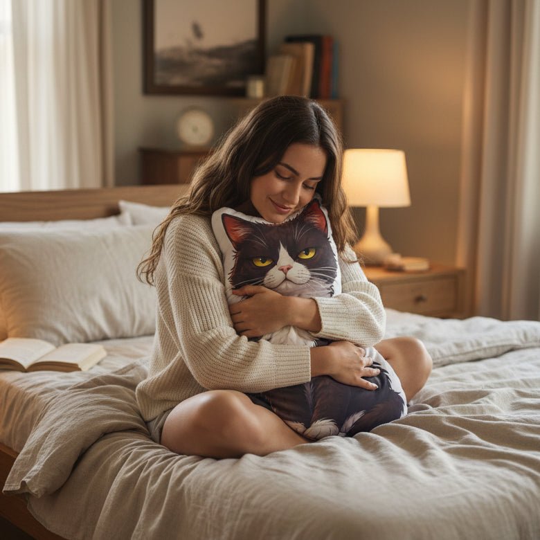 Cat Shaped Pillow — Quiet Comfort, Subtle Charm - Decor, Pillows, Shaped - EpiAl's Shop
