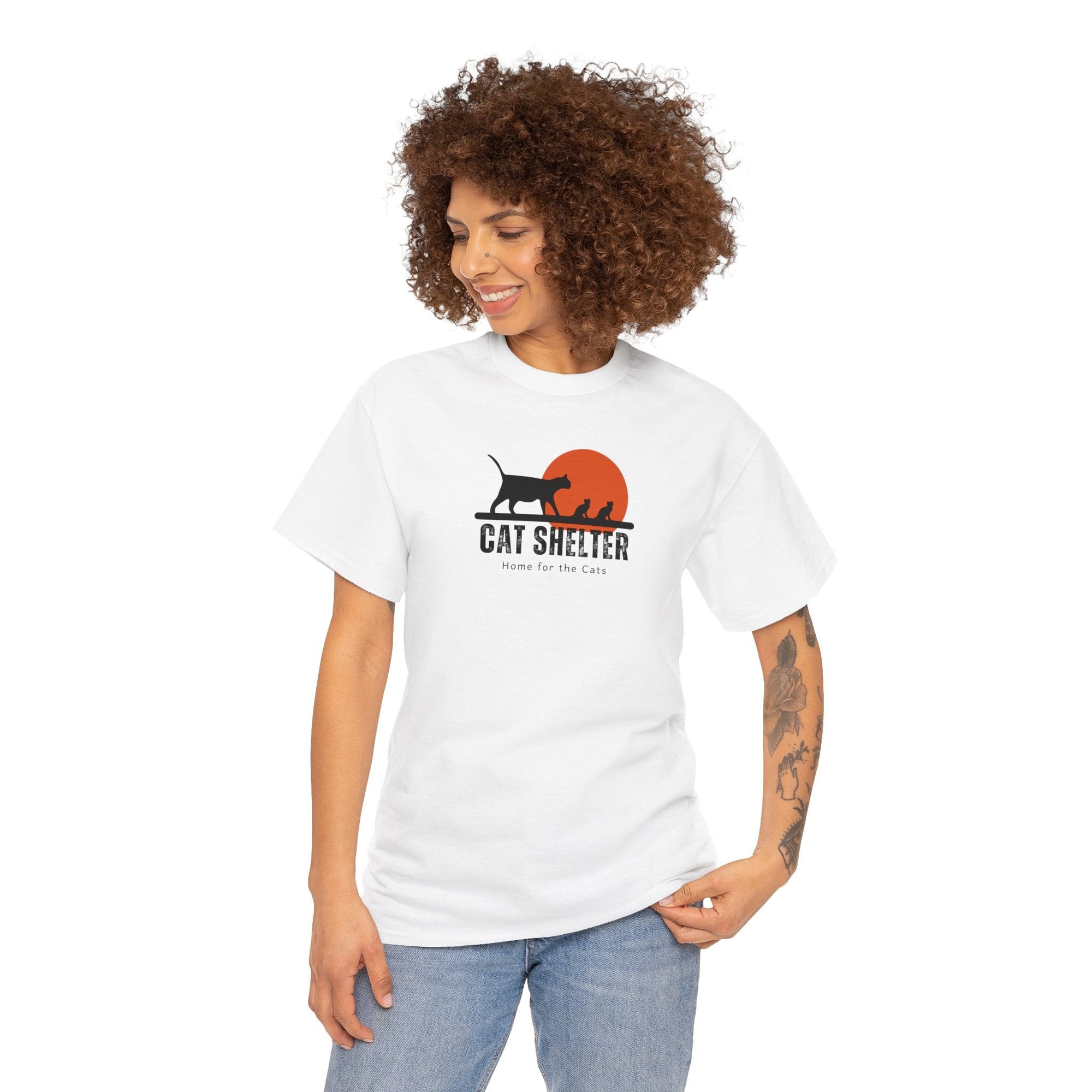 Cat Shelter Unisex Heavy Cotton Tee - T - Shirt - Epileptic Al’s Shop