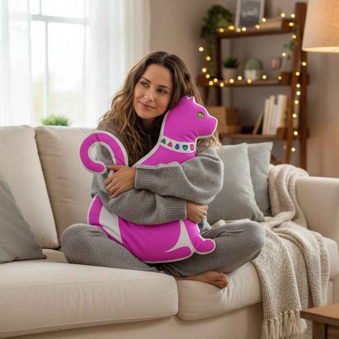 Cat Silhouette Accent Pillow — Maximum Cat Energy Edition - Decor, Pillows, Shaped - EpiAl's Shop