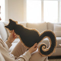 Cat Silhouette Pillow — Ink, Elegance, and a Little Attitude - Decor, Pillows, Shaped - EpiAl's Shop