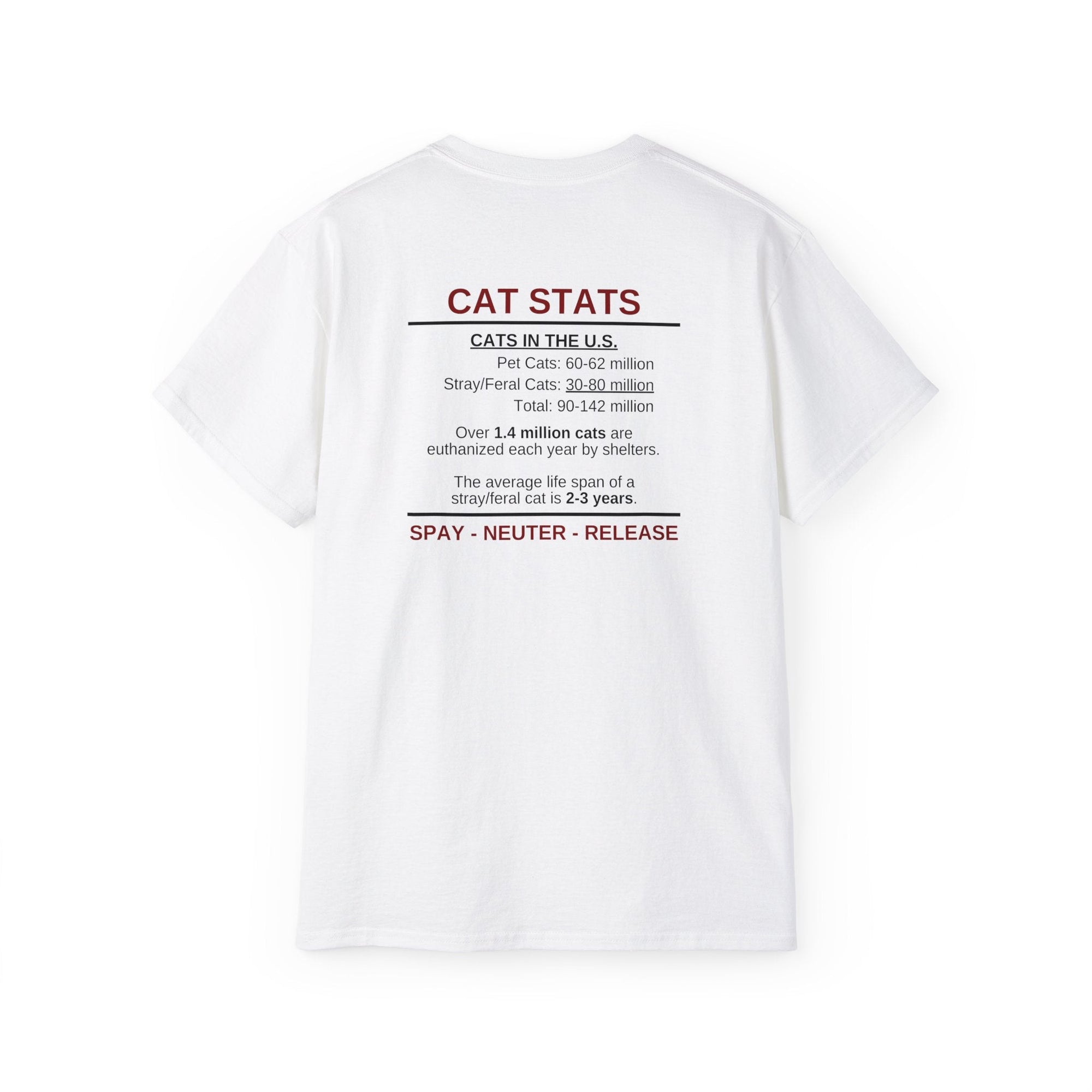 Cat Stats Unisex Ultra Cotton Tee - T - Shirt - Epileptic Al’s Shop