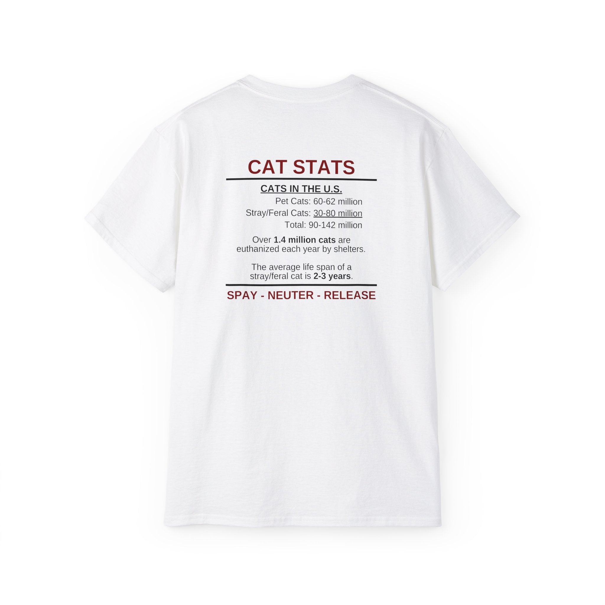 Cat Stats Unisex Ultra Cotton Tee - T - Shirt - Epileptic Al’s Shop