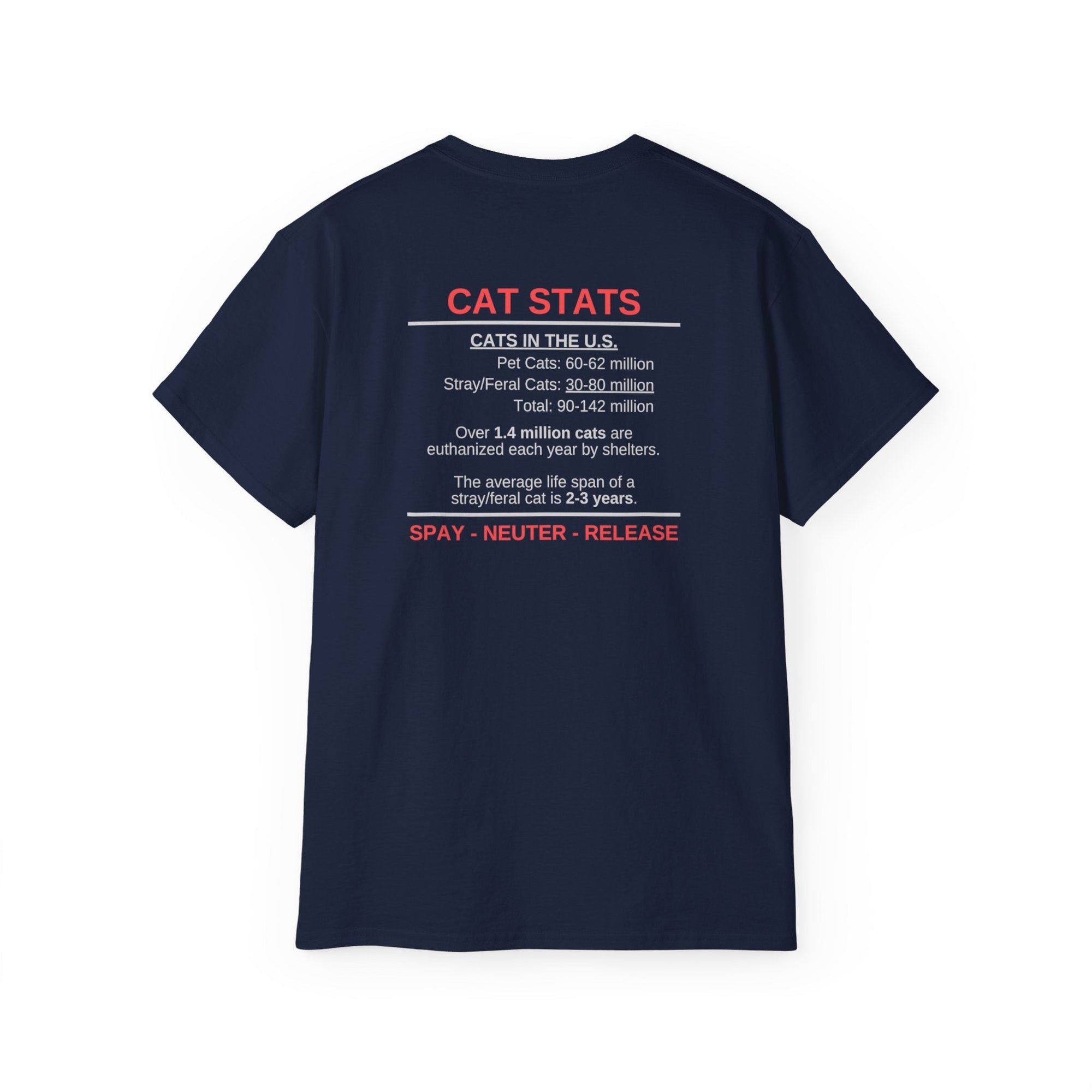 Cat Stats Unisex Ultra Cotton Tee - T - Shirt - Epileptic Al’s Shop