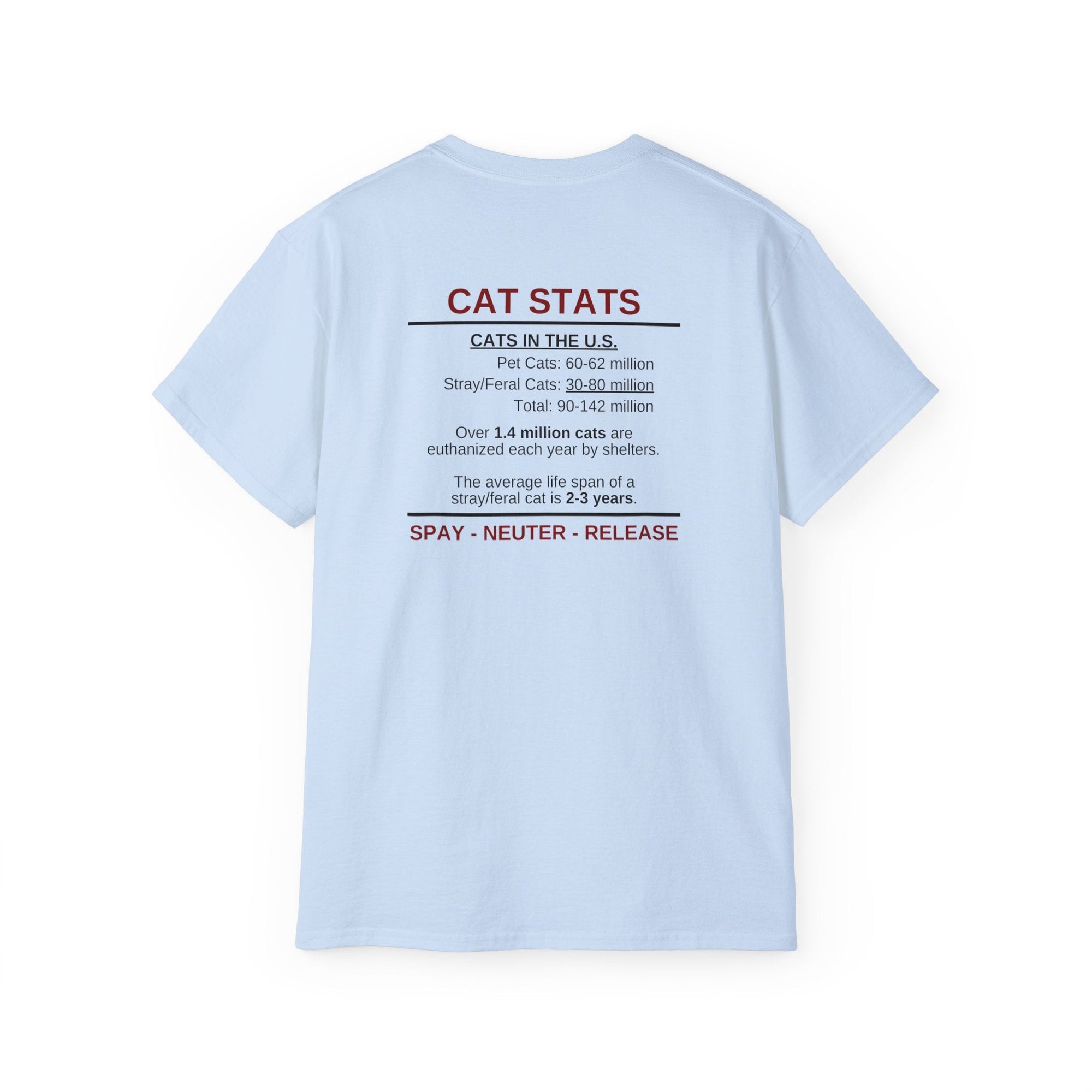 Cat Stats Unisex Ultra Cotton Tee - T - Shirt - Epileptic Al’s Shop