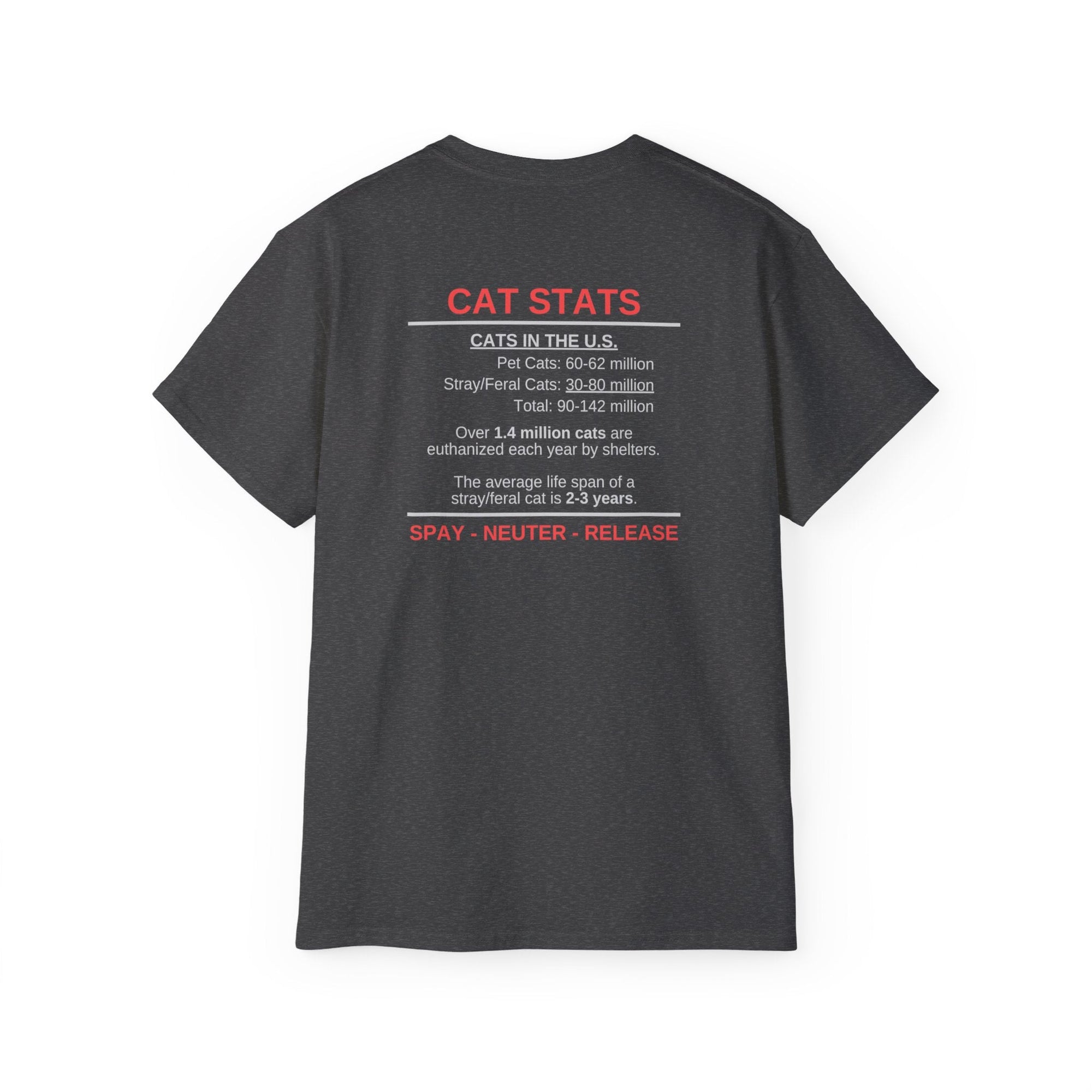 Cat Stats Unisex Ultra Cotton Tee - T - Shirt - Epileptic Al’s Shop