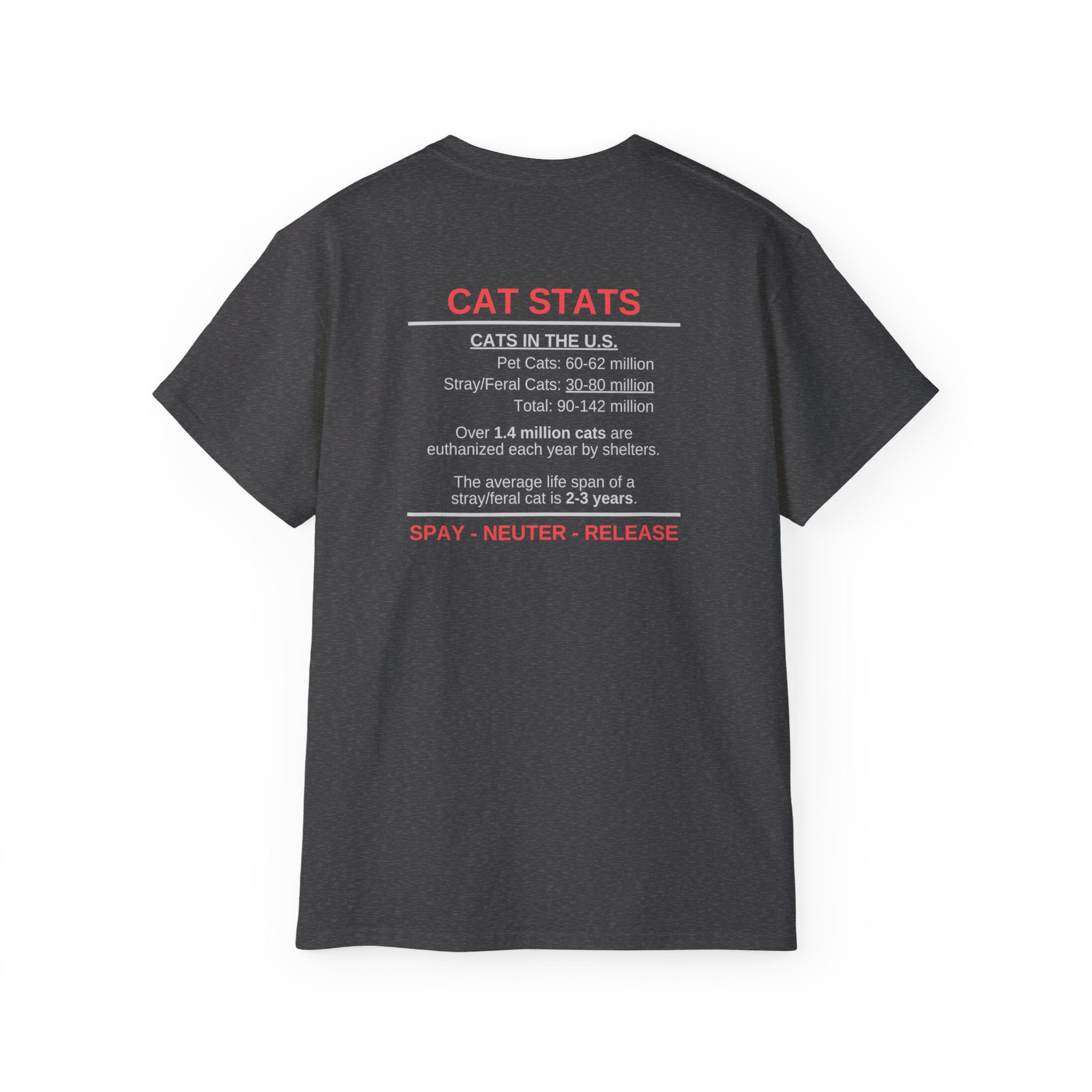 Cat Stats Unisex Ultra Cotton Tee - T - Shirt - Epileptic Al’s Shop
