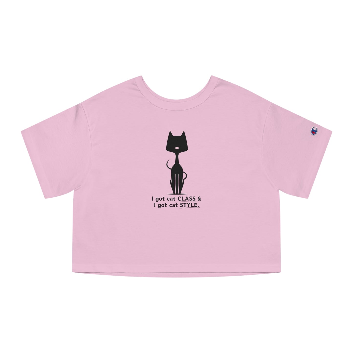 Cat Style Champion Women's Heritage Cropped T - Shirt - T - Shirt - Epileptic Al’s Shop