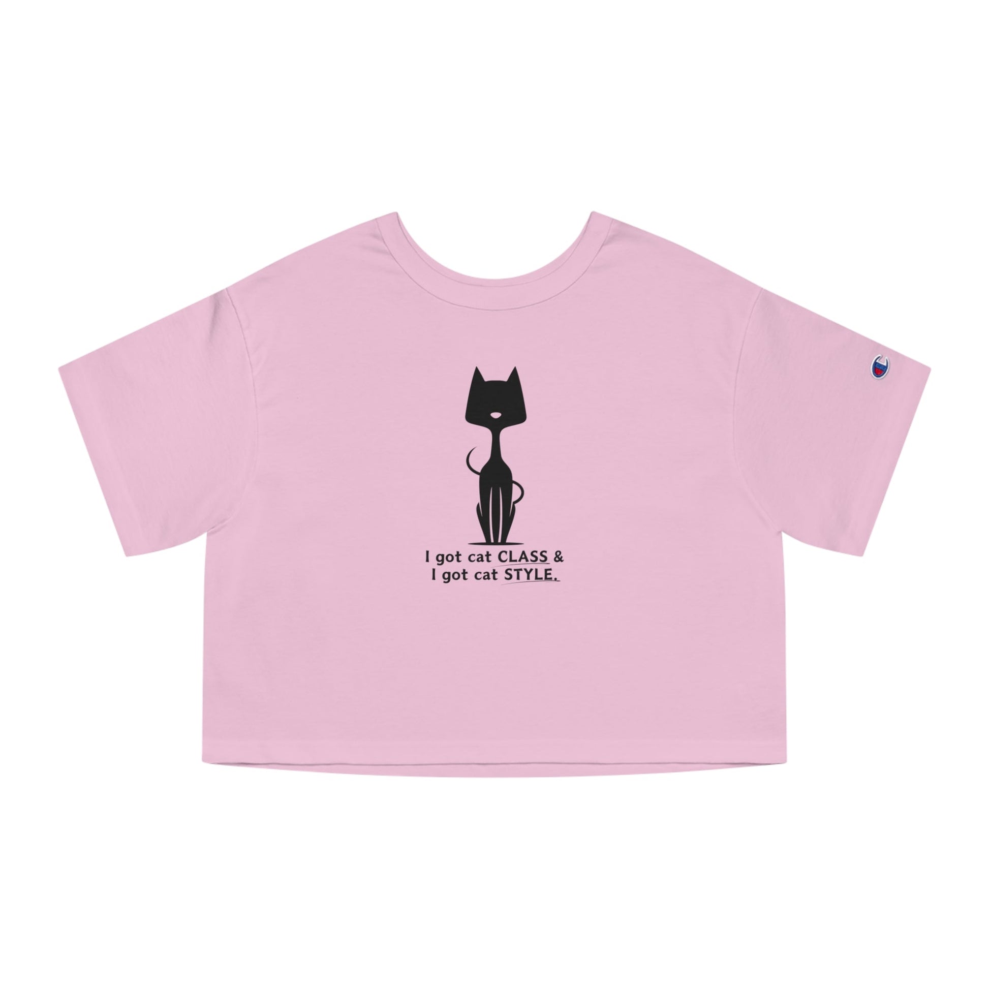 Cat Style Champion Women's Heritage Cropped T - Shirt - T - Shirt - Epileptic Al’s Shop