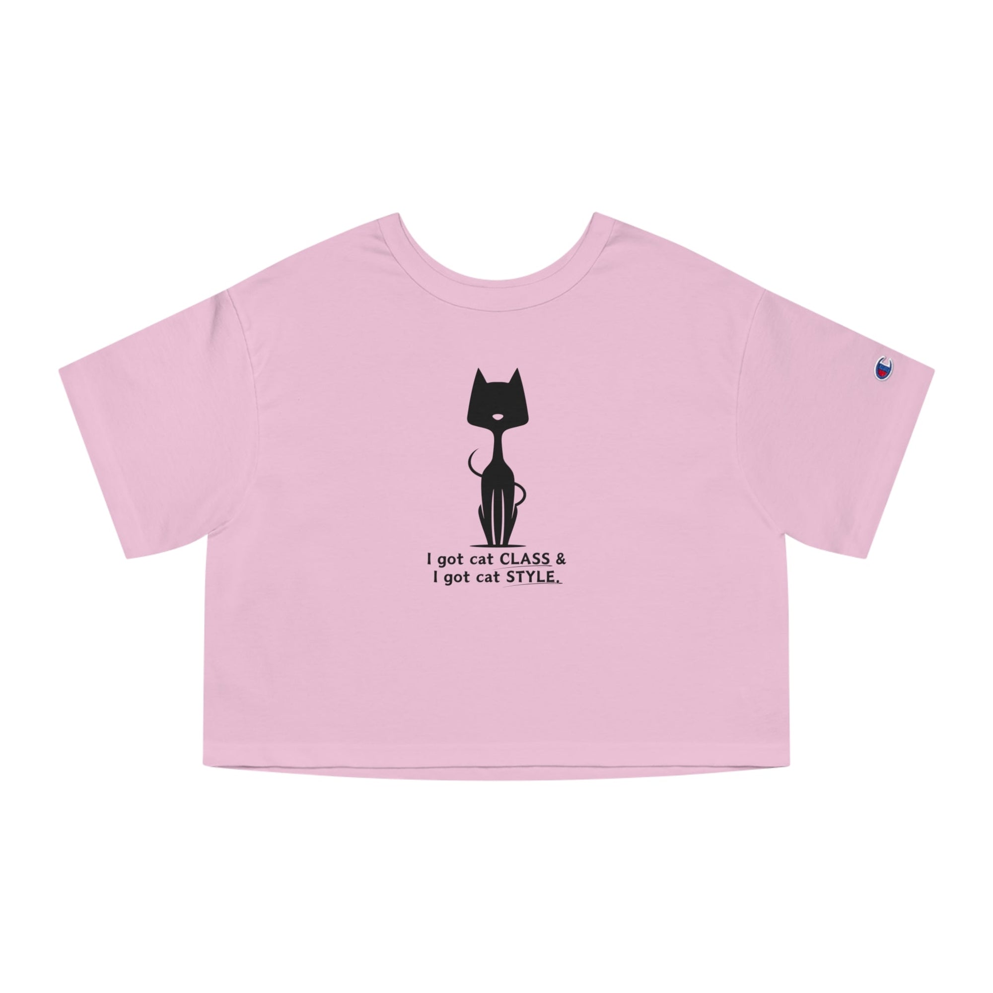 Cat Style Champion Women's Heritage Cropped T - Shirt - T - Shirt - Epileptic Al’s Shop