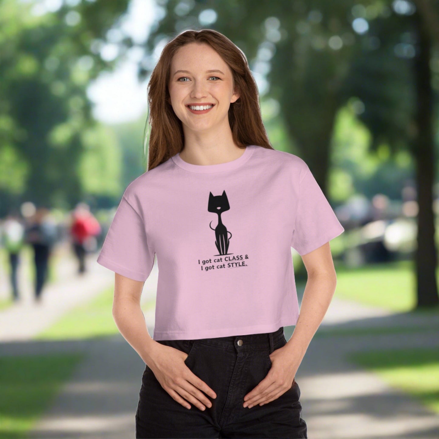 Cat Style Champion Women's Heritage Cropped T - Shirt - T - Shirt - Epileptic Al’s Shop