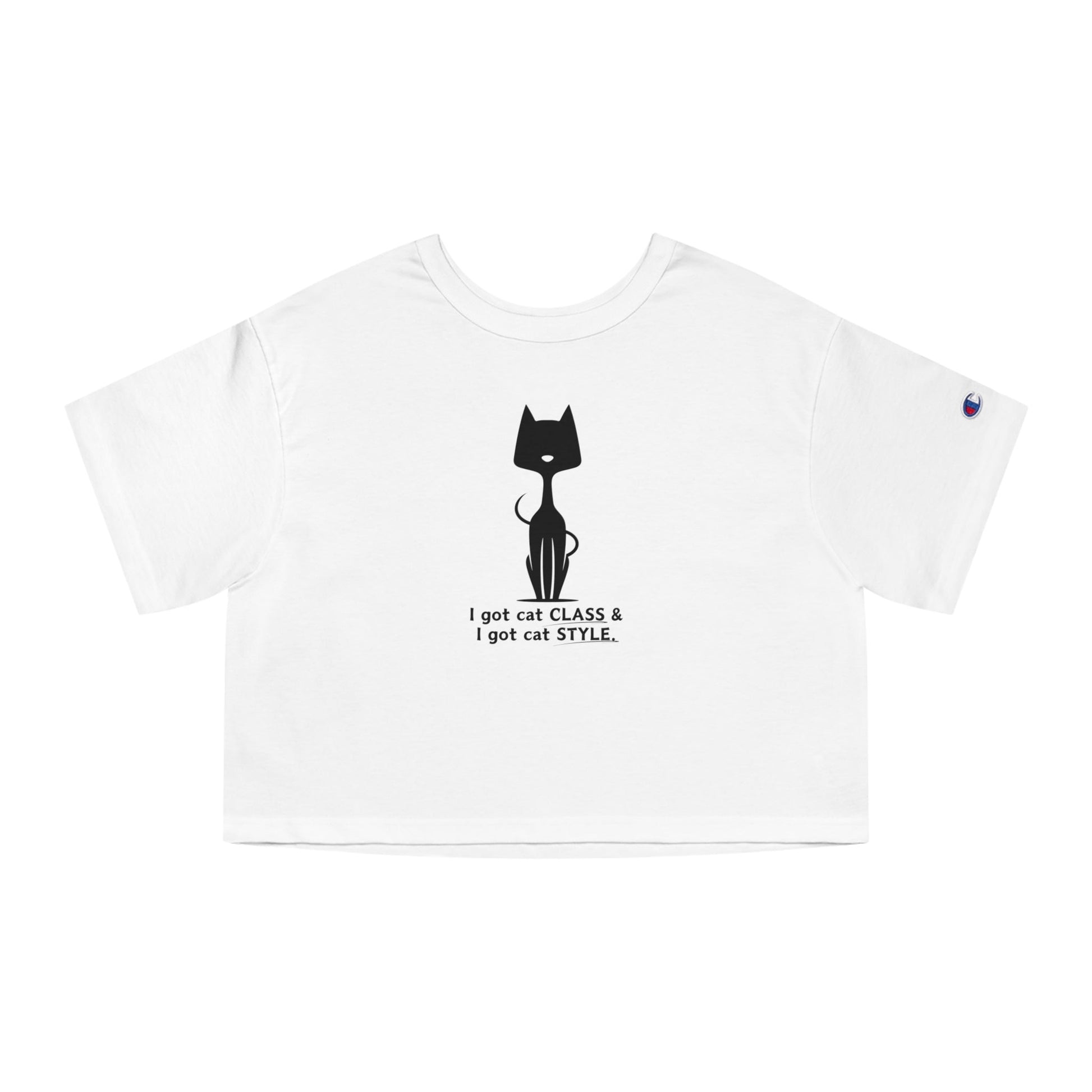 Cat Style Champion Women's Heritage Cropped T - Shirt - T - Shirt - Epileptic Al’s Shop