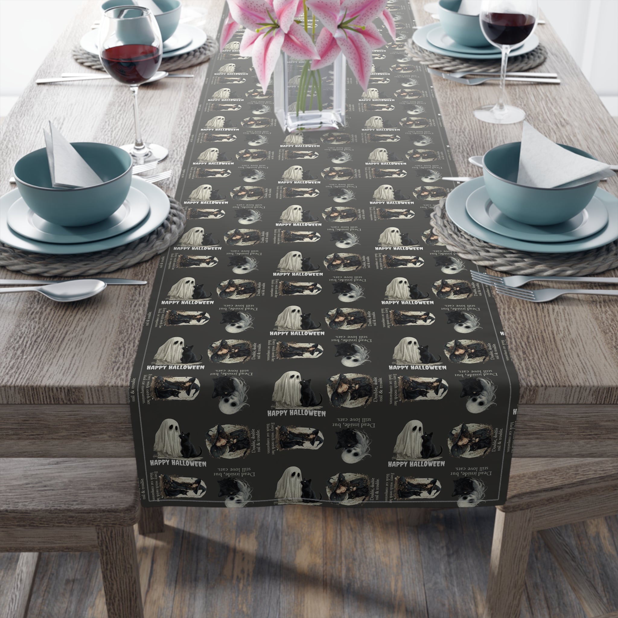 Cat - Themed Halloween Table Runner - Decor, Dining, Table Decor - EpiAl's Shop