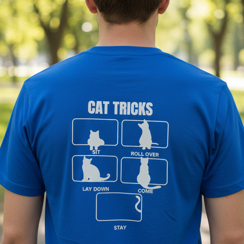 Cat Tricks Unisex Heavy Cotton Pocket Tee - T - Shirt - Epileptic Al’s Shop