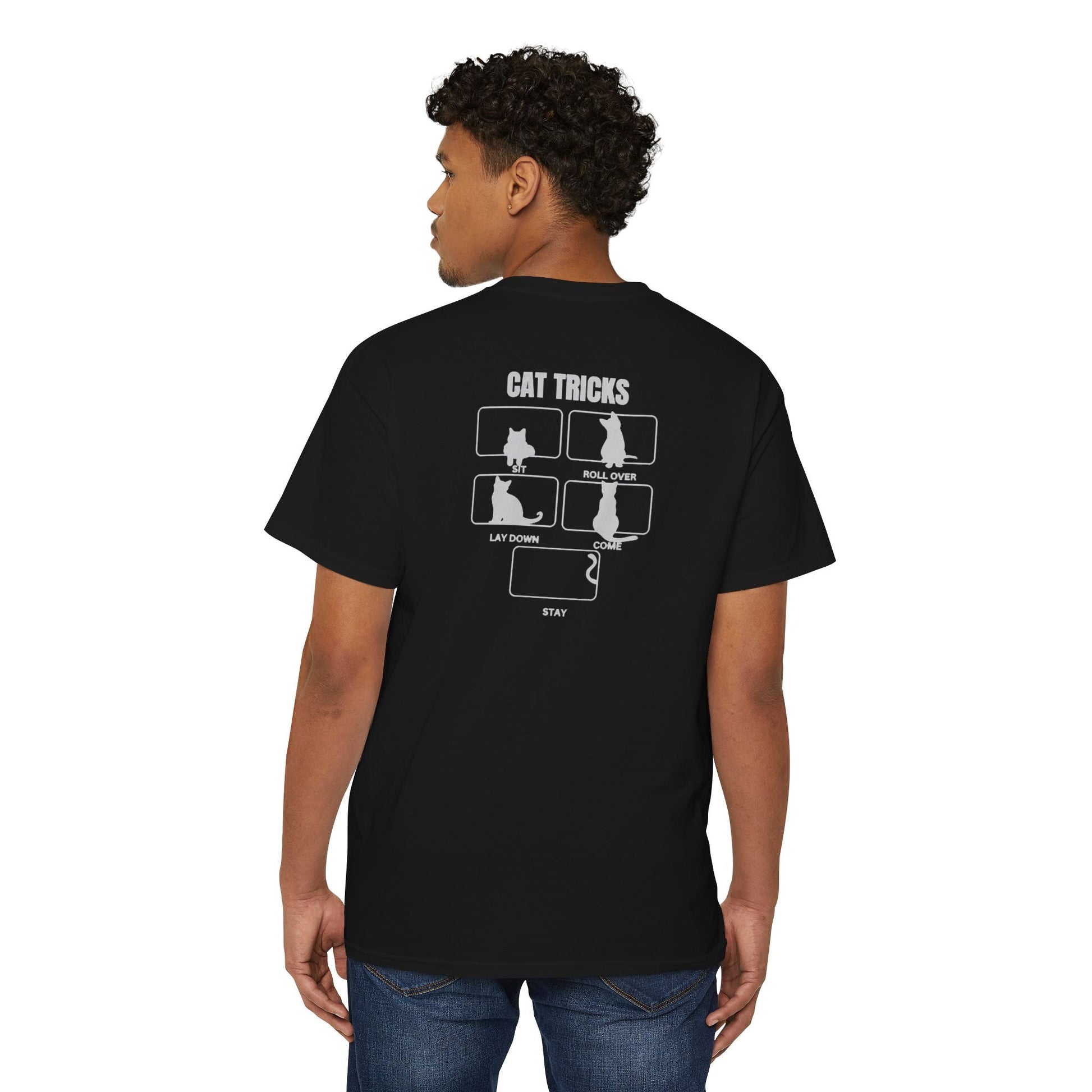 Cat Tricks Unisex Heavy Cotton Pocket Tee - T - Shirt - Epileptic Al’s Shop
