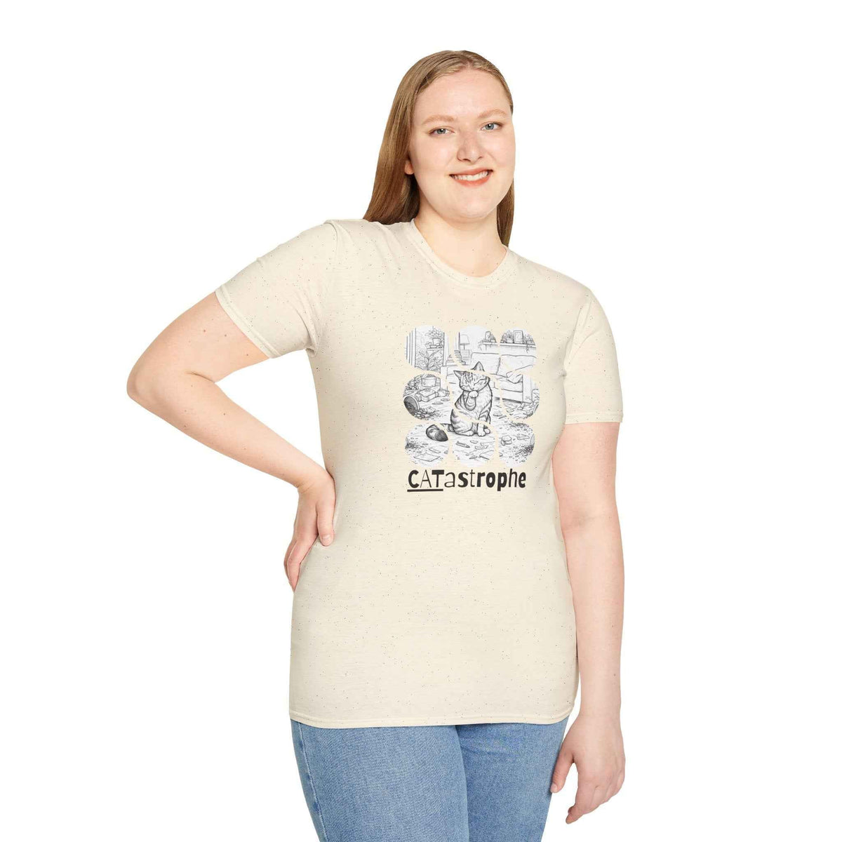 CATastrophe Cat Paw Unisex T-Shirt – Funny Cat Chaos Graphic Tee - Clothing, Unisex, T-Shirts - EpiAl's Shop