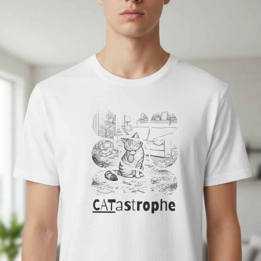 CATastrophe Cat Paw Unisex T-Shirt – Funny Cat Chaos Graphic Tee - Clothing, Unisex, T-Shirts - EpiAl's Shop