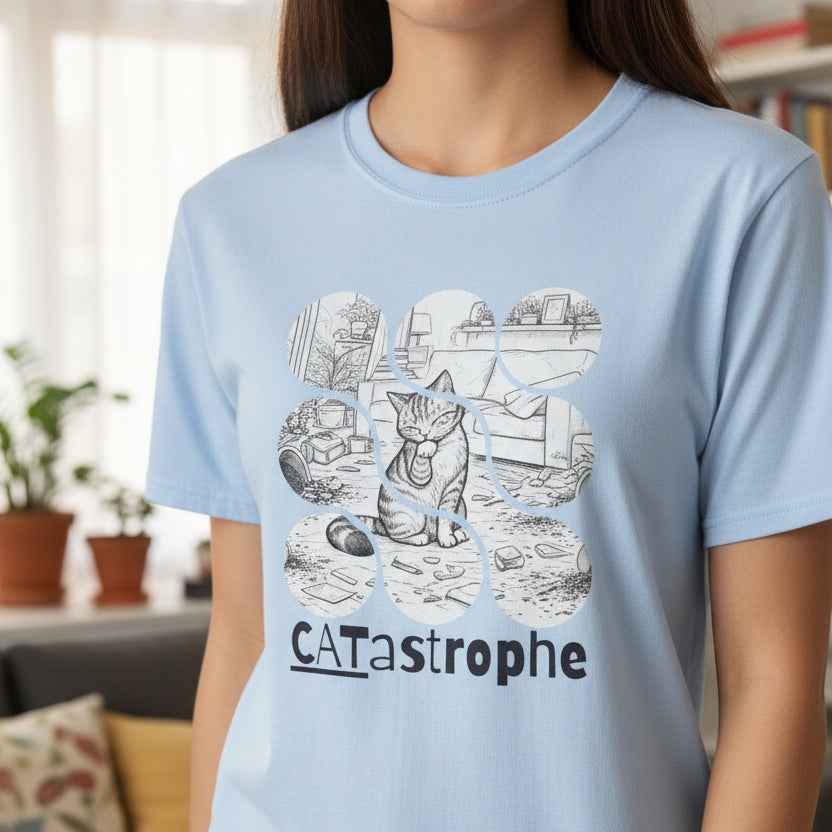 CATastrophe Cat Paw Unisex T-Shirt – Funny Cat Chaos Graphic Tee - Clothing, Unisex, T-Shirts - EpiAl's Shop