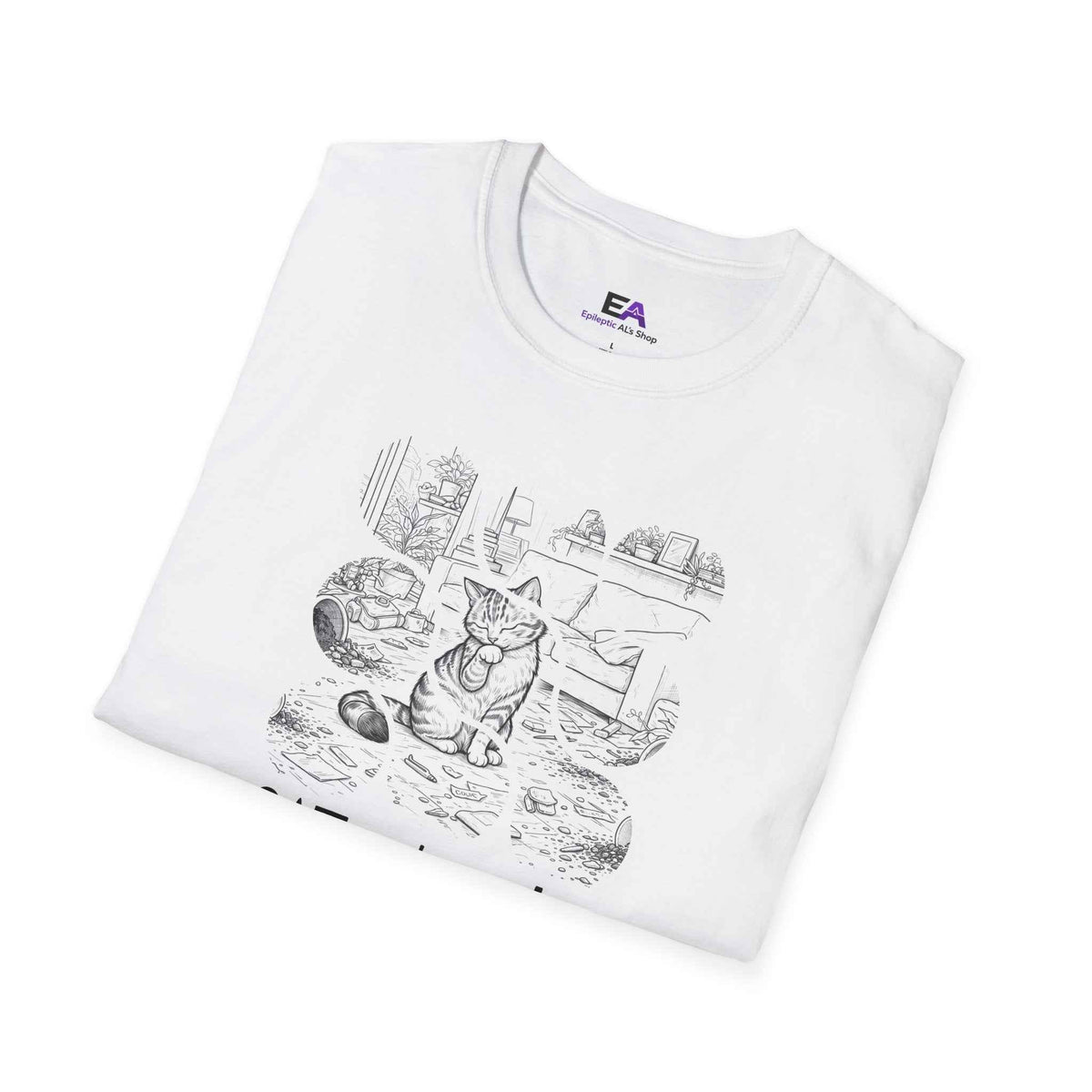 CATastrophe Cat Paw Unisex T-Shirt – Funny Cat Chaos Graphic Tee - Clothing, Unisex, T-Shirts - EpiAl's Shop