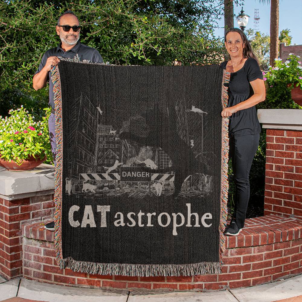 CATastrophe Heirloom Woven Blanket - Beds & Blankets - EpiAl's Shop