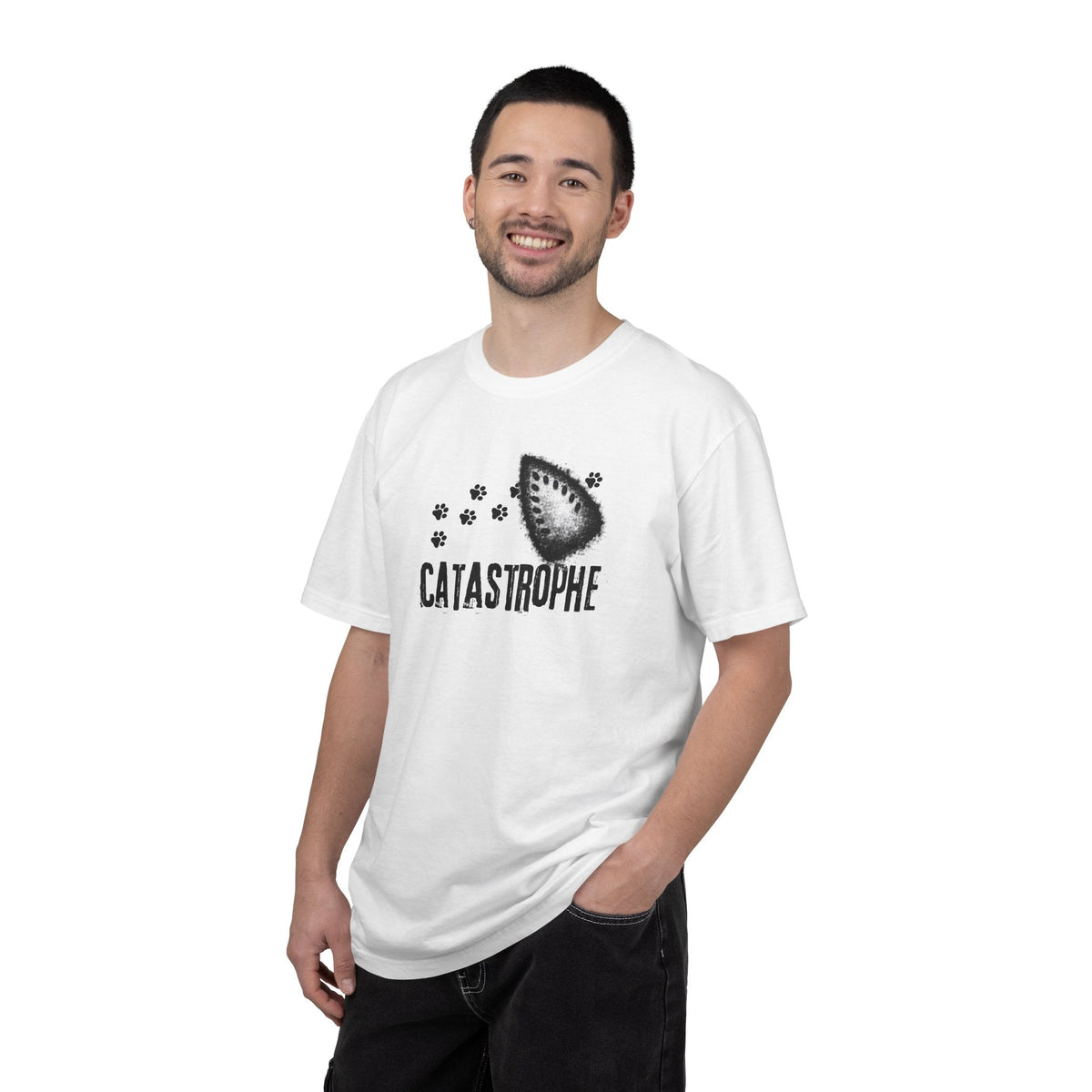Catastrophe Iron Burn Graphic T-Shirt | Funny Cat Pun Shirt | Distressed Grunge Cat Tee - Clothing, Unisex, T-Shirts - EpiAl's Shop