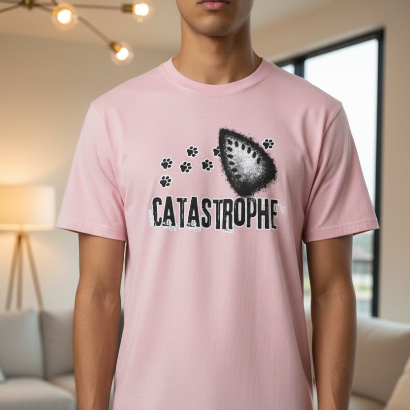 Catastrophe Iron Burn Graphic T-Shirt | Funny Cat Pun Shirt | Distressed Grunge Cat Tee - Clothing, Unisex, T-Shirts - EpiAl's Shop
