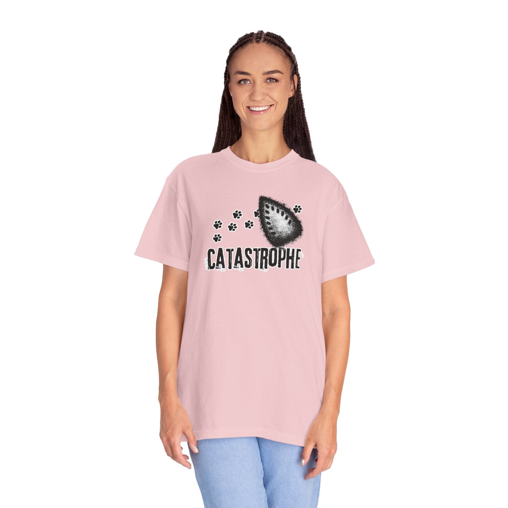 Catastrophe Iron Burn Graphic T-Shirt | Funny Cat Pun Shirt | Distressed Grunge Cat Tee - Clothing, Unisex, T-Shirts - EpiAl's Shop
