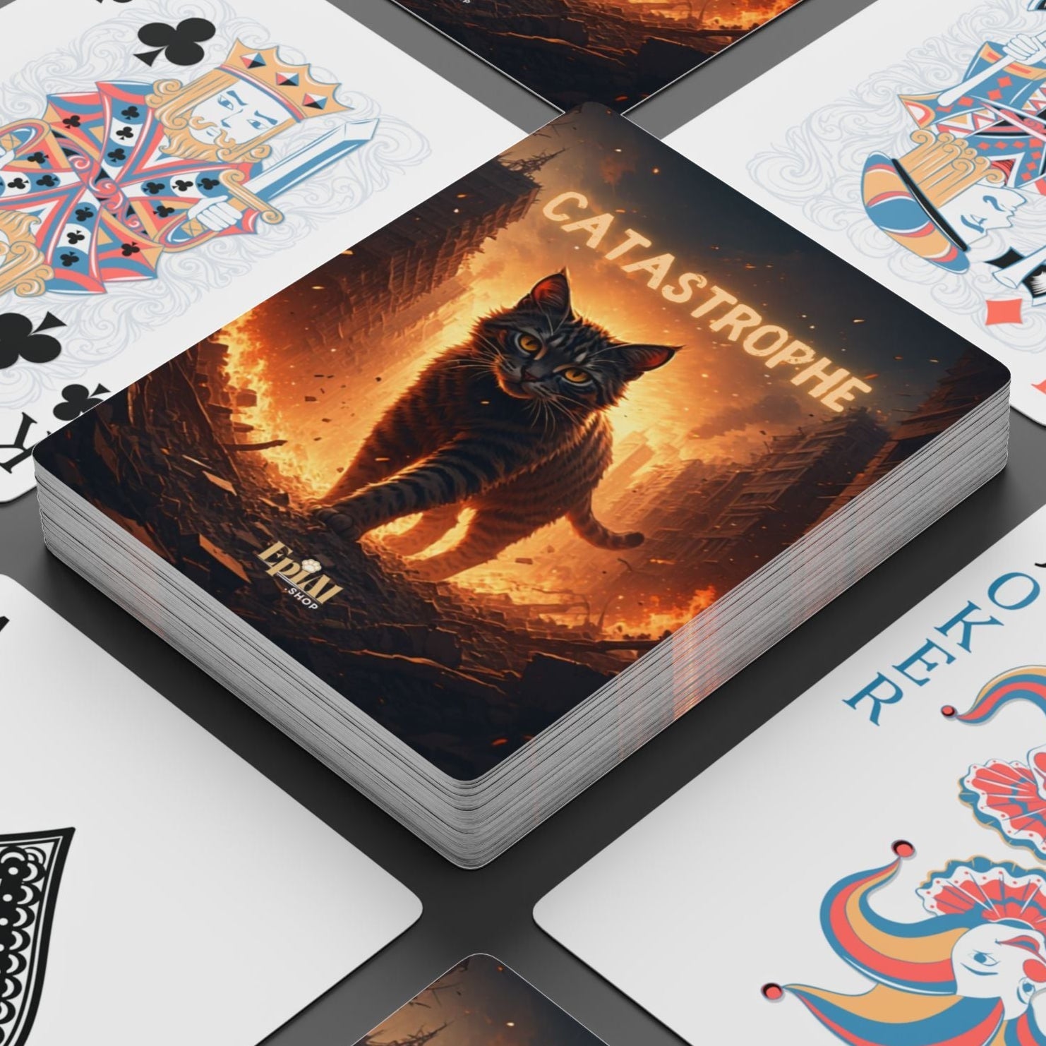 CATastrophe Poker Playing Cards, Perfect for Game Nights - Toys & Games, Playing Cards - EpiAl's Shop