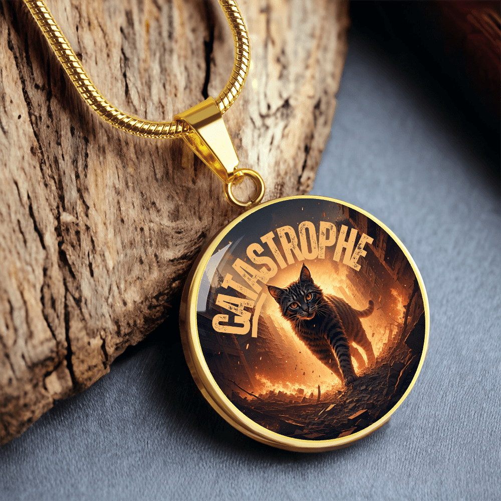 CATastrophe Small Pendant Necklace - Jewelry, Necklaces - EpiAl's Shop
