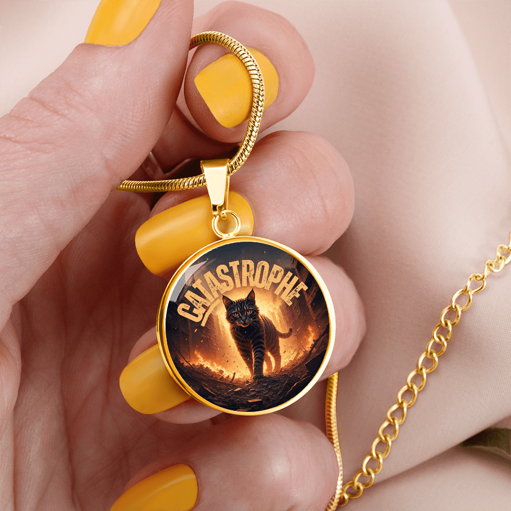 CATastrophe Small Pendant Necklace - Jewelry, Necklaces - EpiAl's Shop