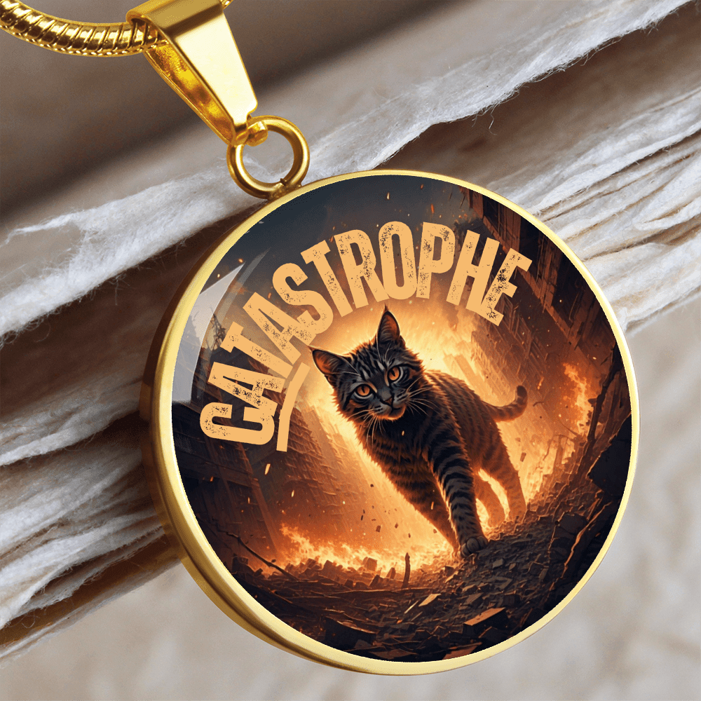 CATastrophe Small Pendant Necklace - Jewelry, Necklaces - EpiAl's Shop