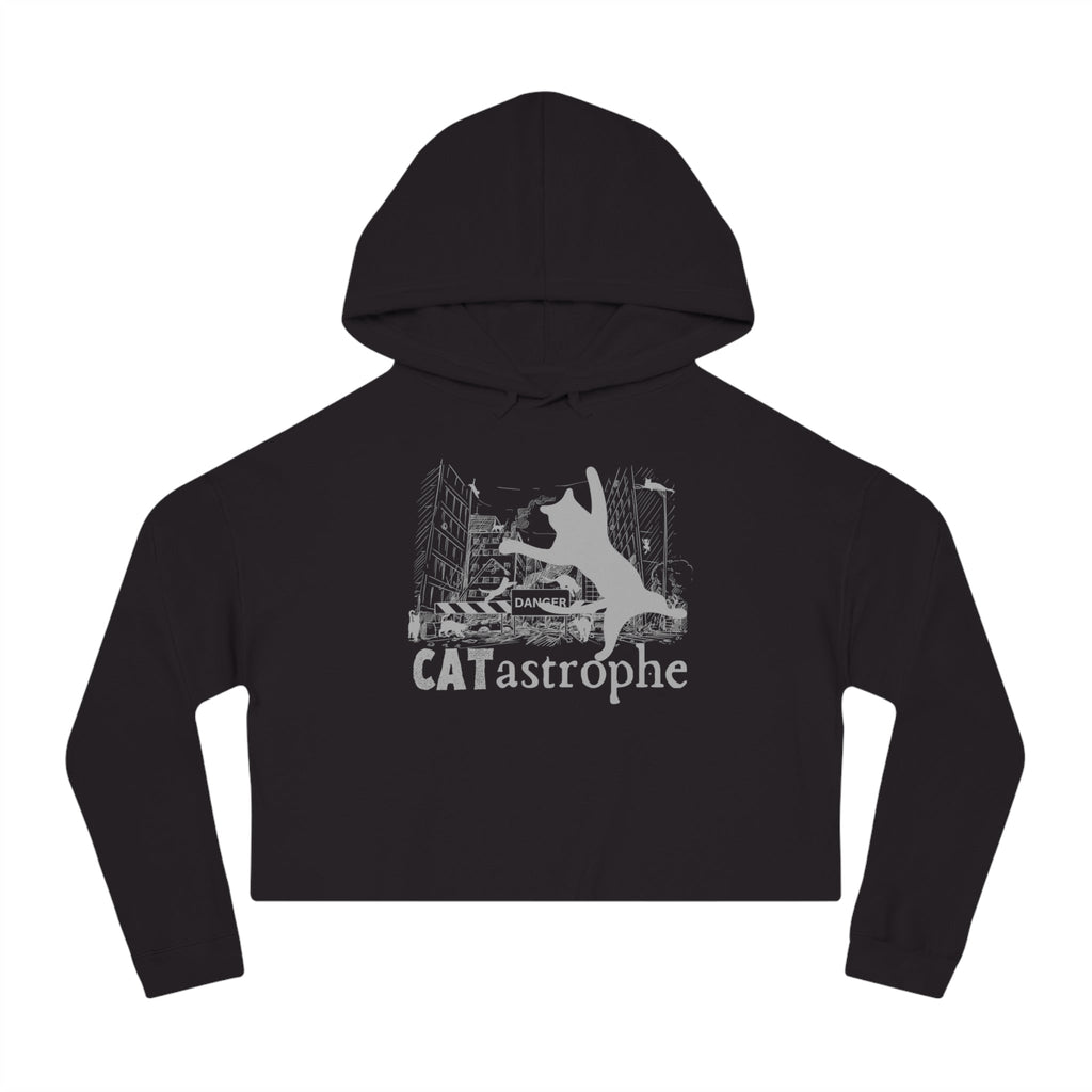 CATastrophe Women's Cropped Hooded Sweatshirt - Hoodie - EpiAl's Shop