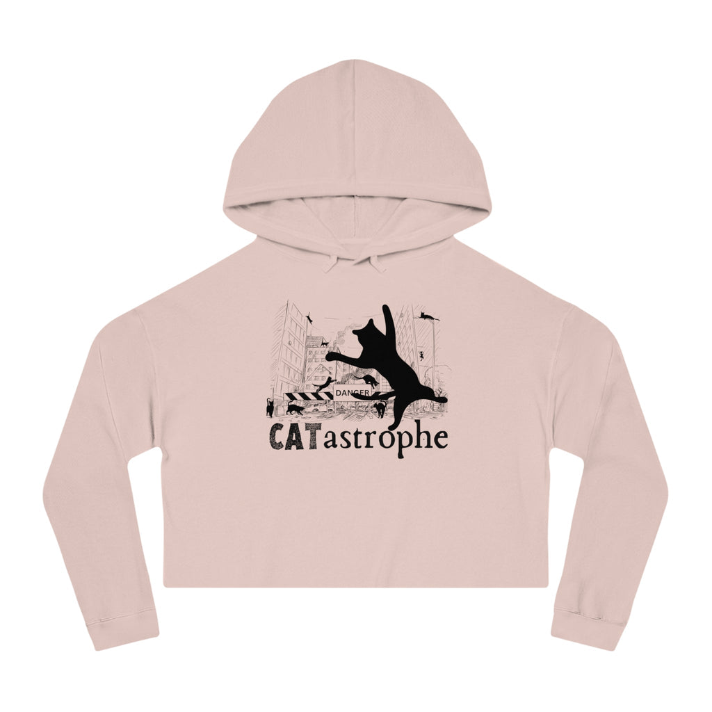 CATastrophe Women's Cropped Hooded Sweatshirt - Hoodie - EpiAl's Shop