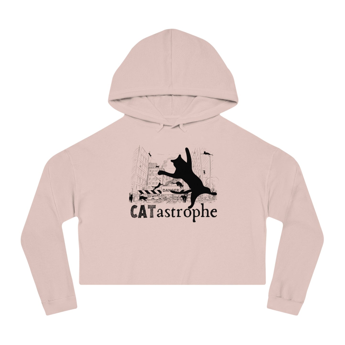 CATastrophe Women's Cropped Hooded Sweatshirt - Hoodie - EpiAl's Shop