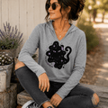 Catmosphere Cosmic Cat Hooded T-Shirt | Celestial Cat Graphic Lightweight Hoodie - Clothing, Unisex, Hoodies - EpiAl's Shop